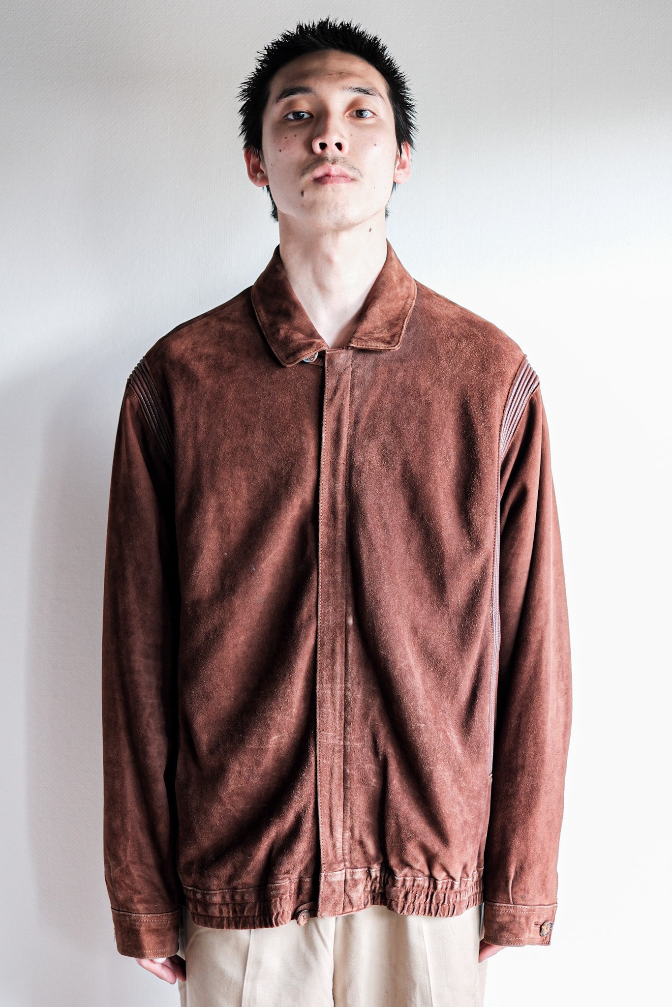 【~80’s】Old LOEWE Brown Suede Leather Jacket