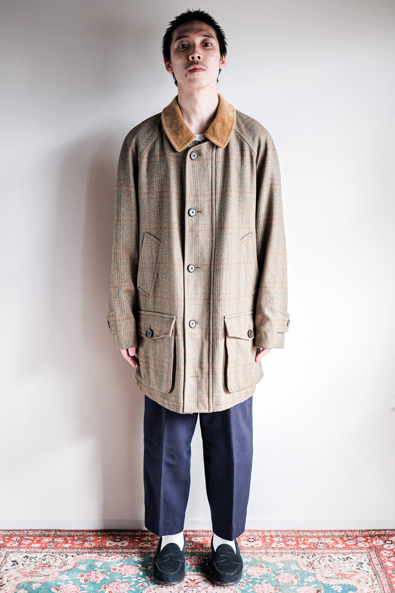 【~90's】Old INVERTERE Corduroy Collar Wool Jacket