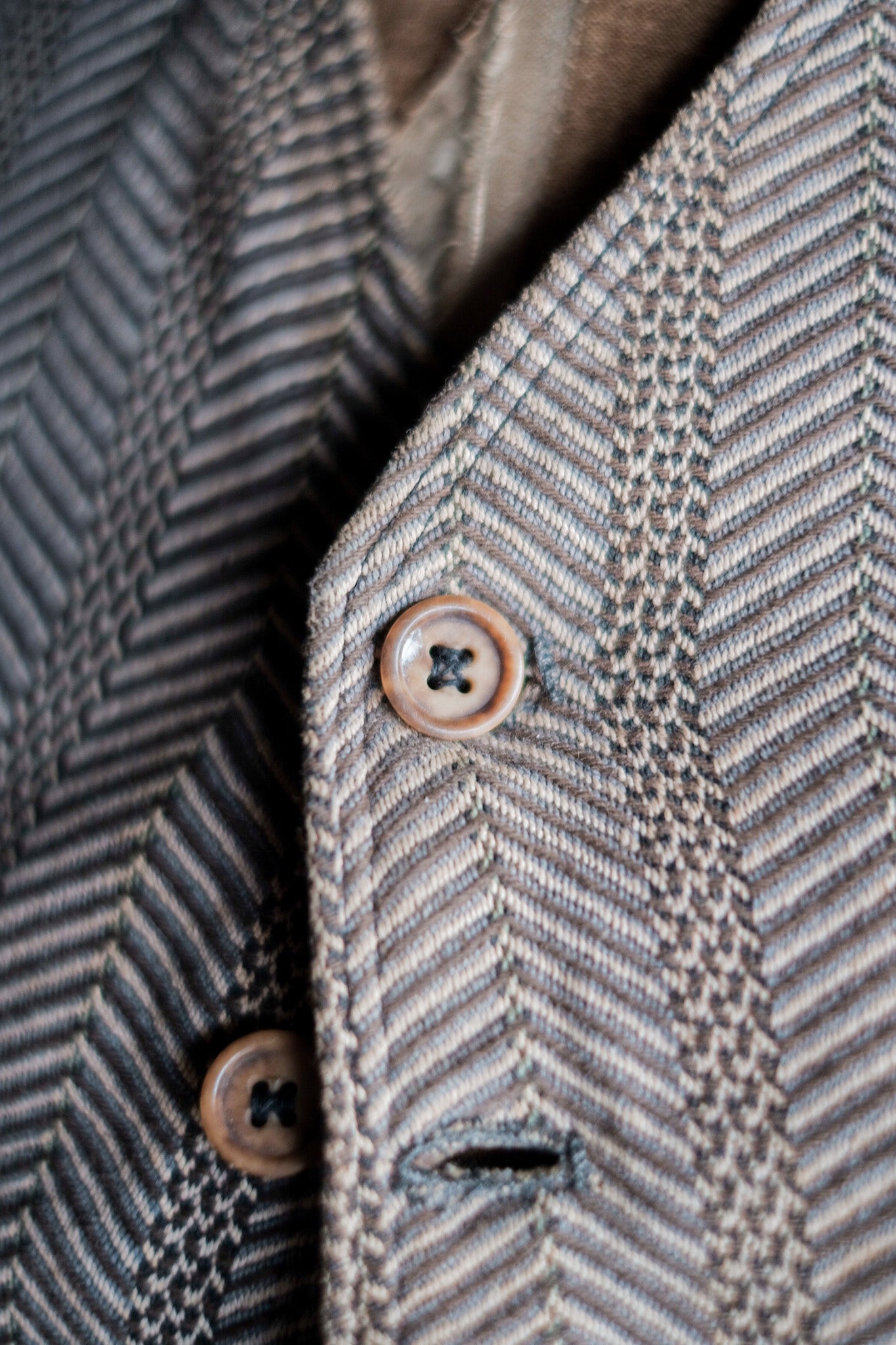 【~30's】French Vintage HBT Wool Work Gilet