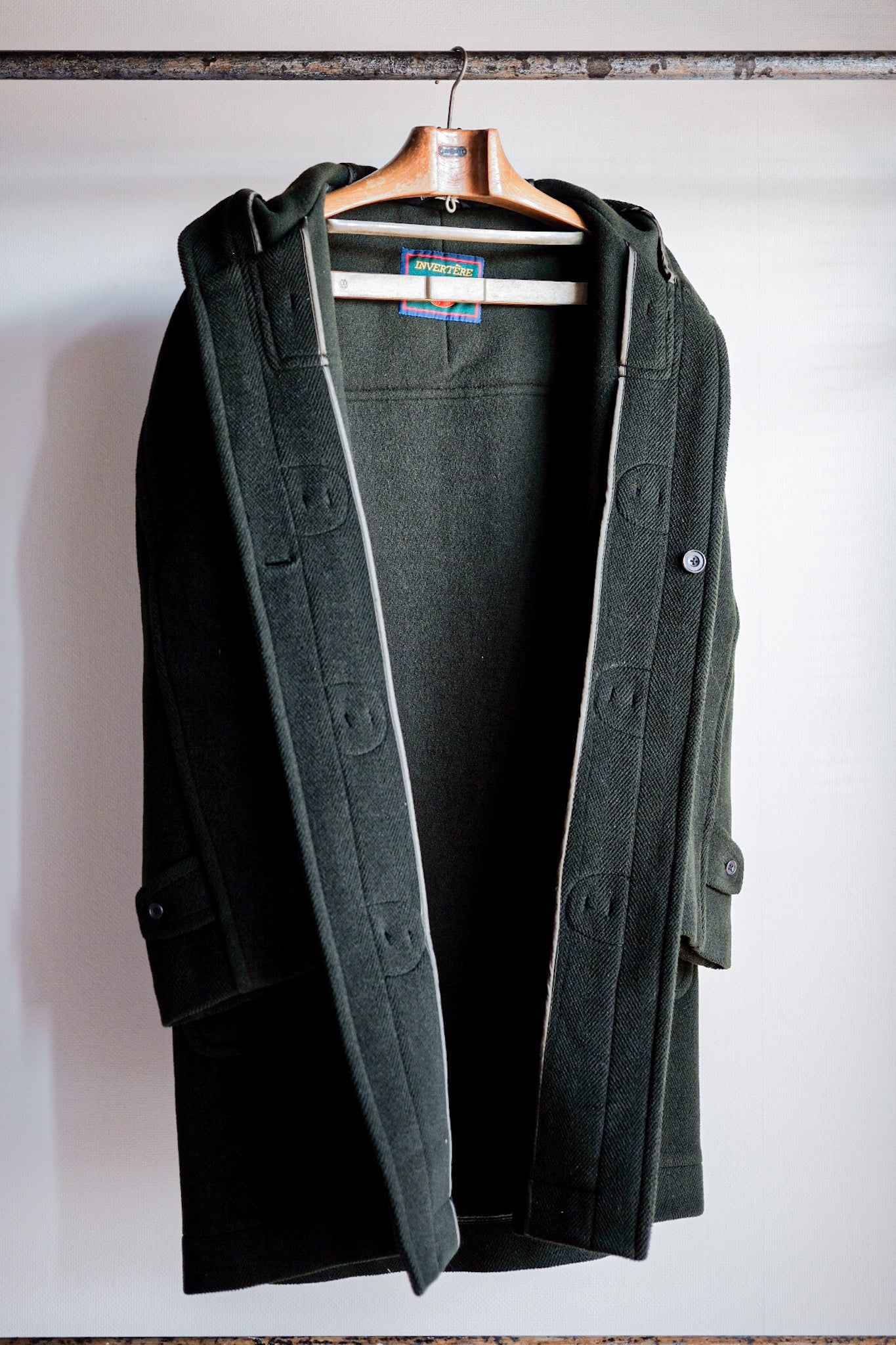 【~90's】Old INVERTERE Wool Duffle Coat "Moorbrook"