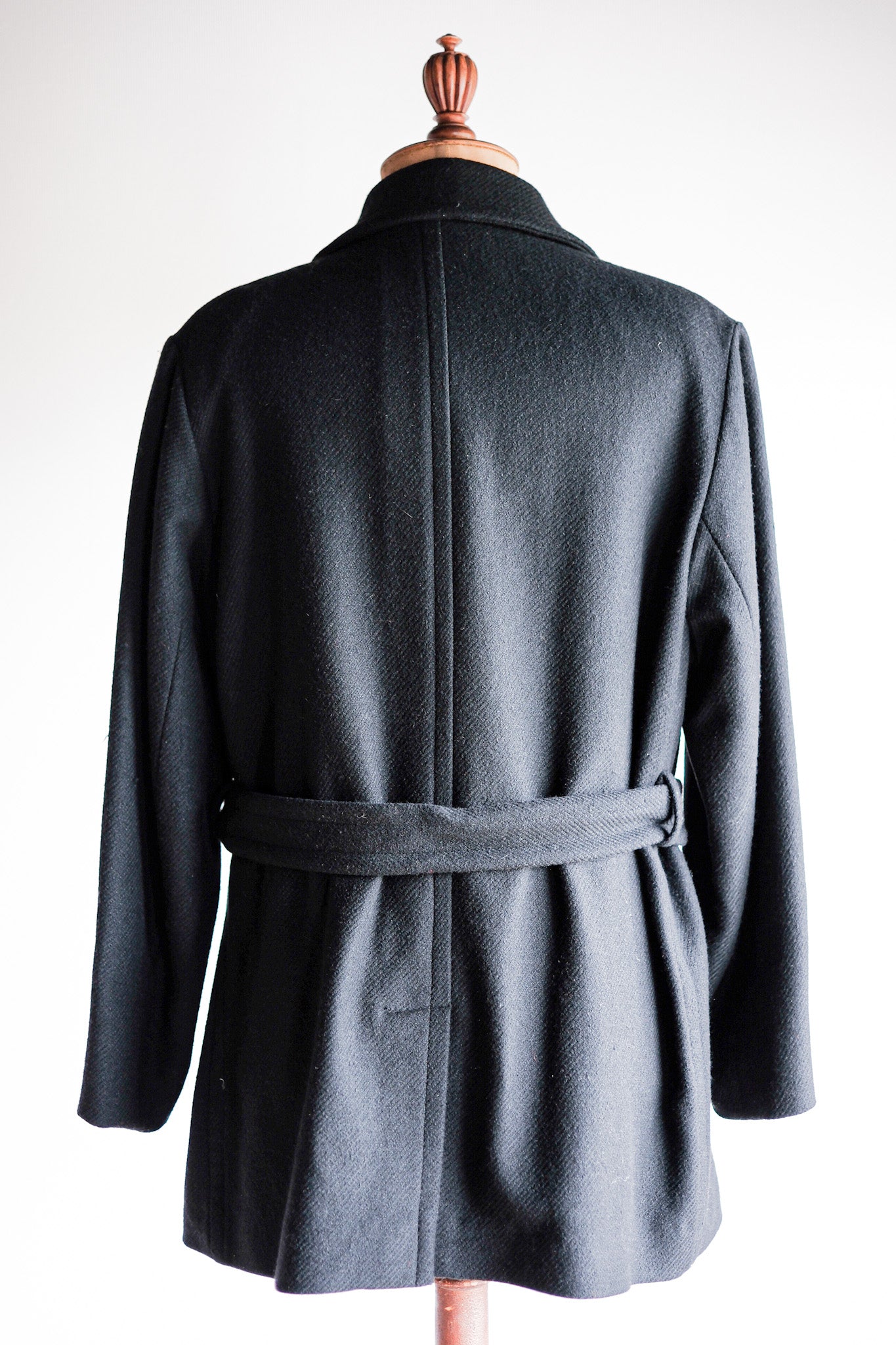【~00's】Old Hermès Paris Cashmere Mix Wool Belted Coat by Martin Margiela