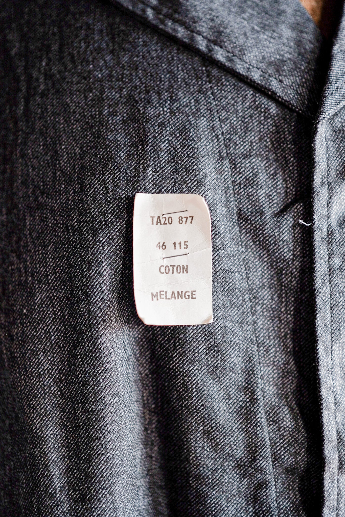 【~40's】French Vintage Black Chambray Atelier Coat “Dead Stock”