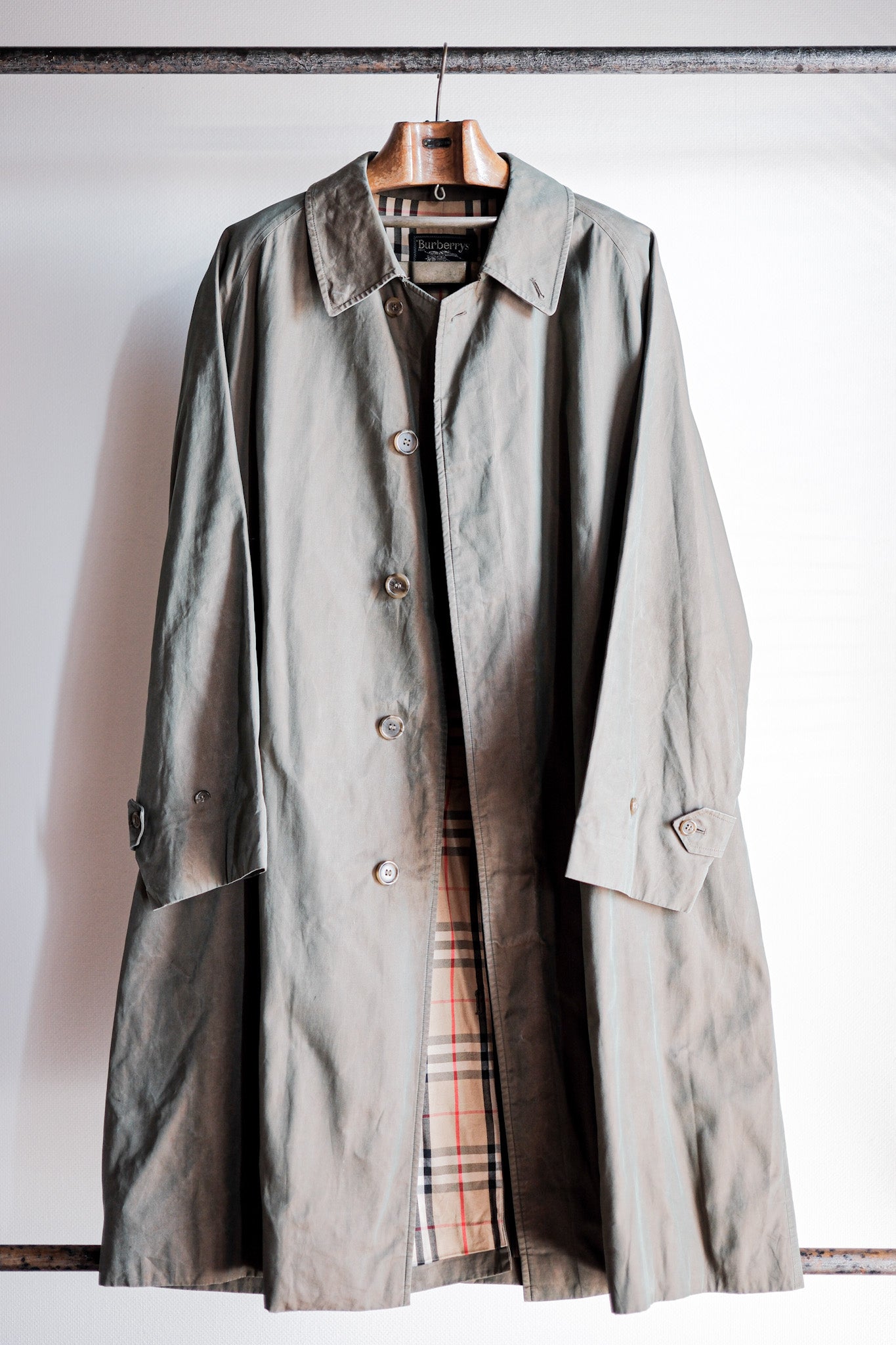 【~80's】Vintage Burberry's Single Raglan Balmacaan Coat C100 Size.54REG "TAMAMUSHI"