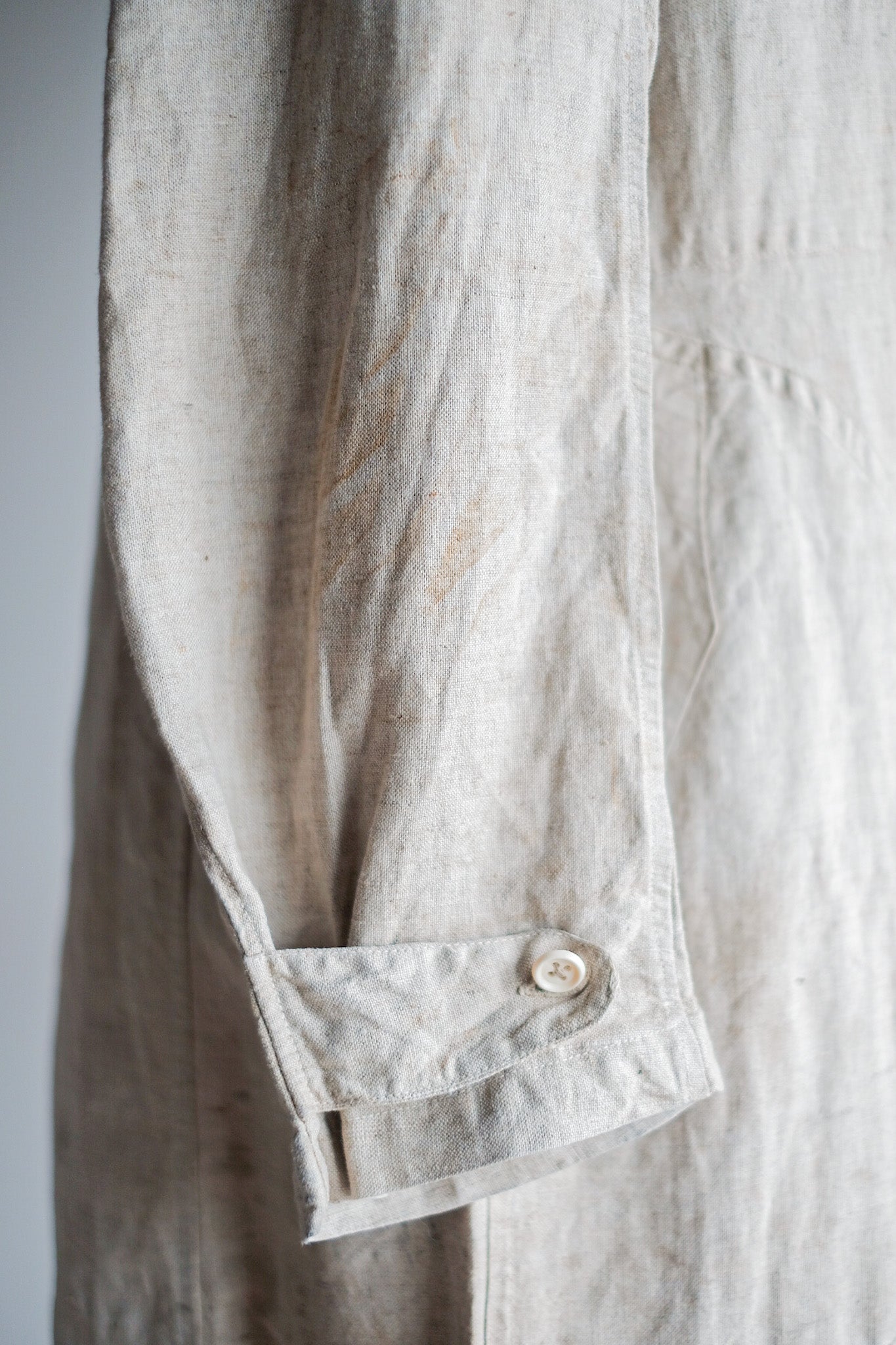 【~30's】French Vintage Linen Work Coat