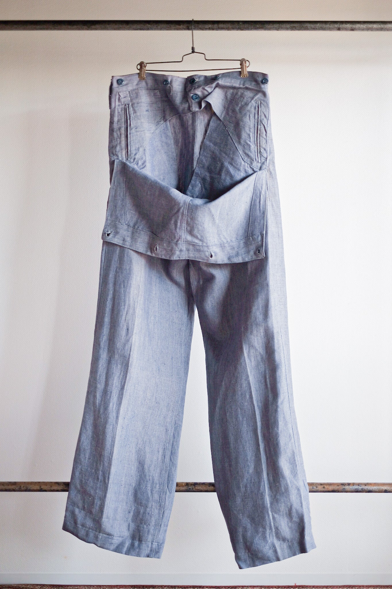 【~50's】French Navy Ramie Linen Sailor Pant