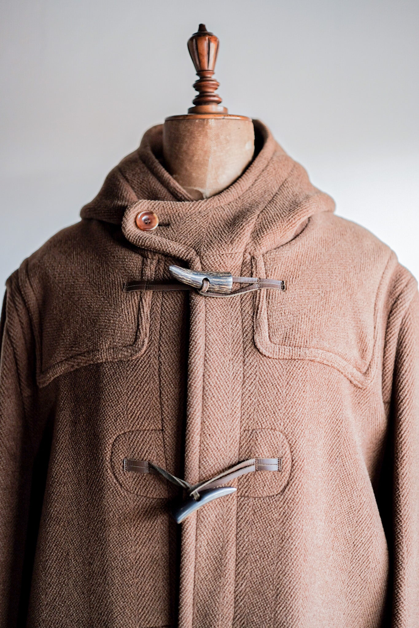 【~90's】Old INVERTERE Wool Duffle Coat "Moorbrook"