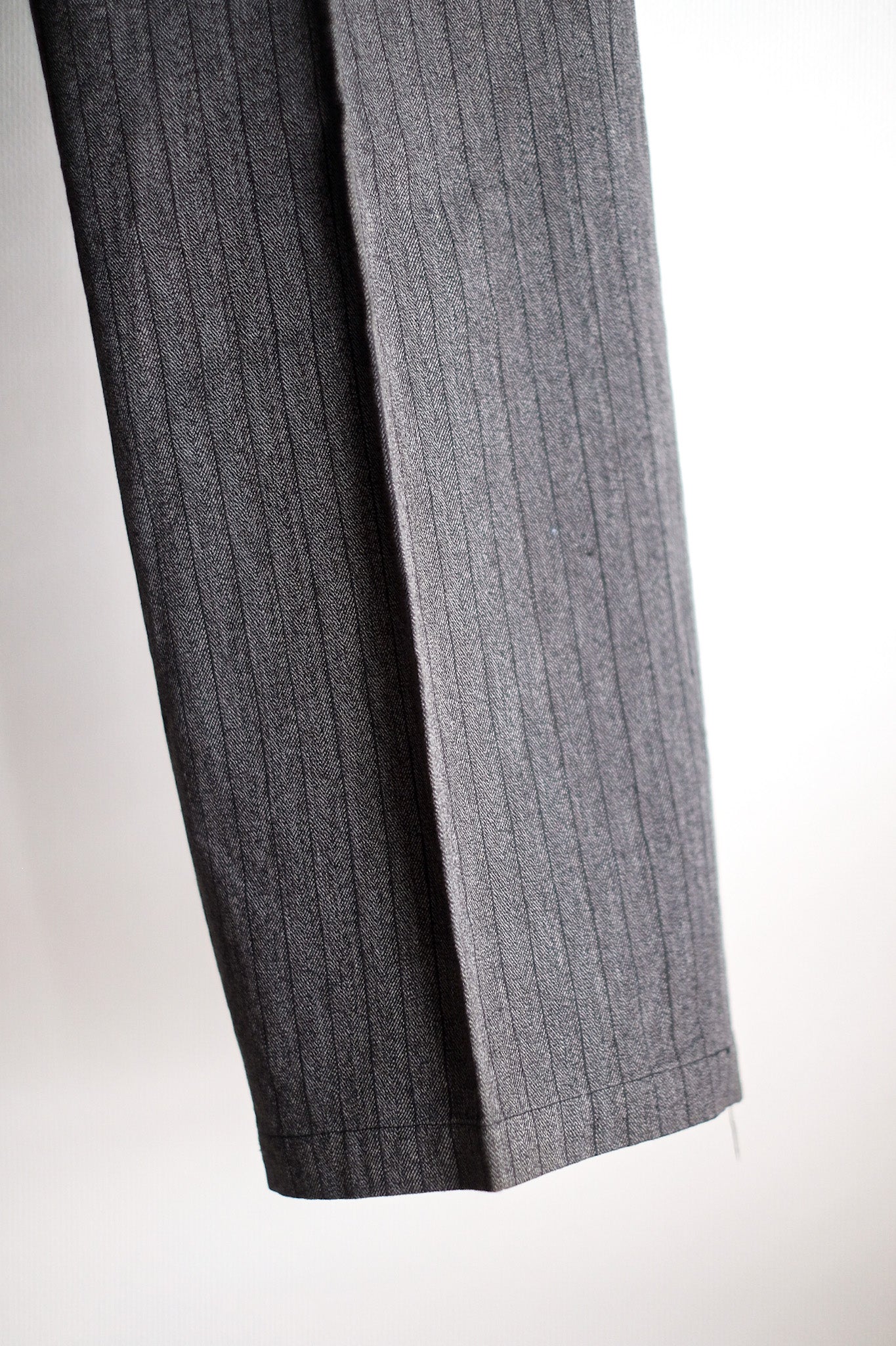 【~40's】French Vintage Salt & Pepper Cotton Striped Work Pants "Dead Stock"