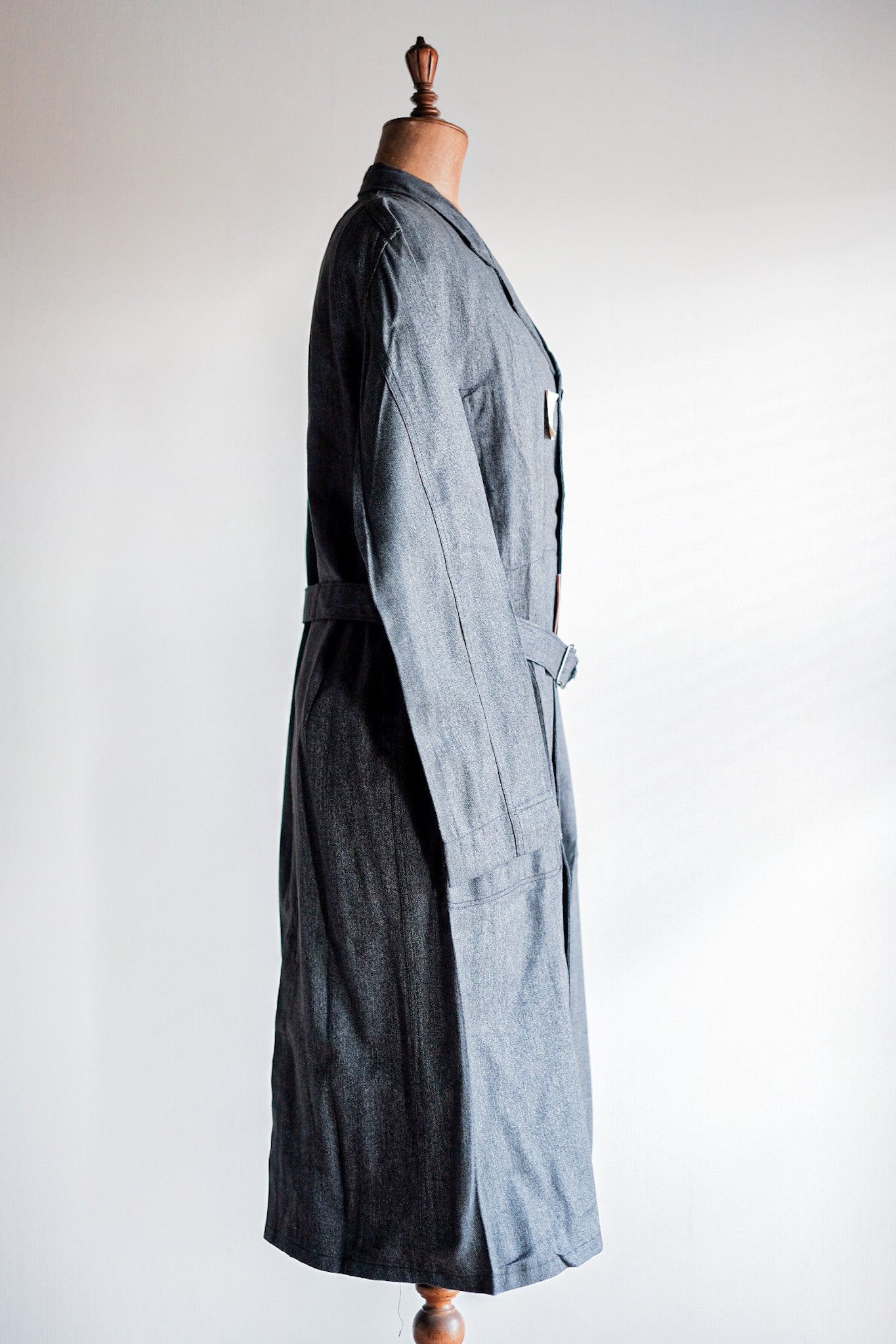 【~40's】French Vintage Black Chambray Atelier Coat “Dead Stock”