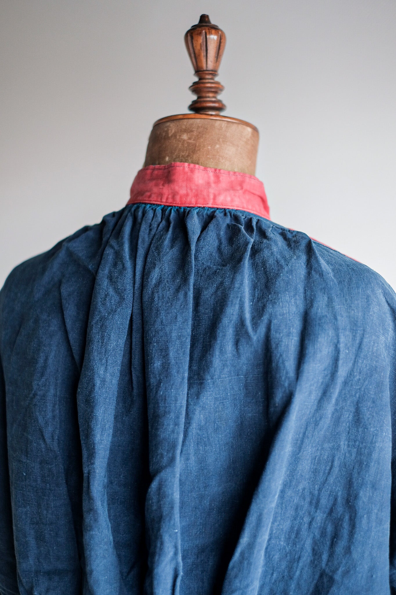 【Late 19th C】French Antique Indigo Linen Fireman Bourgeron Jacket