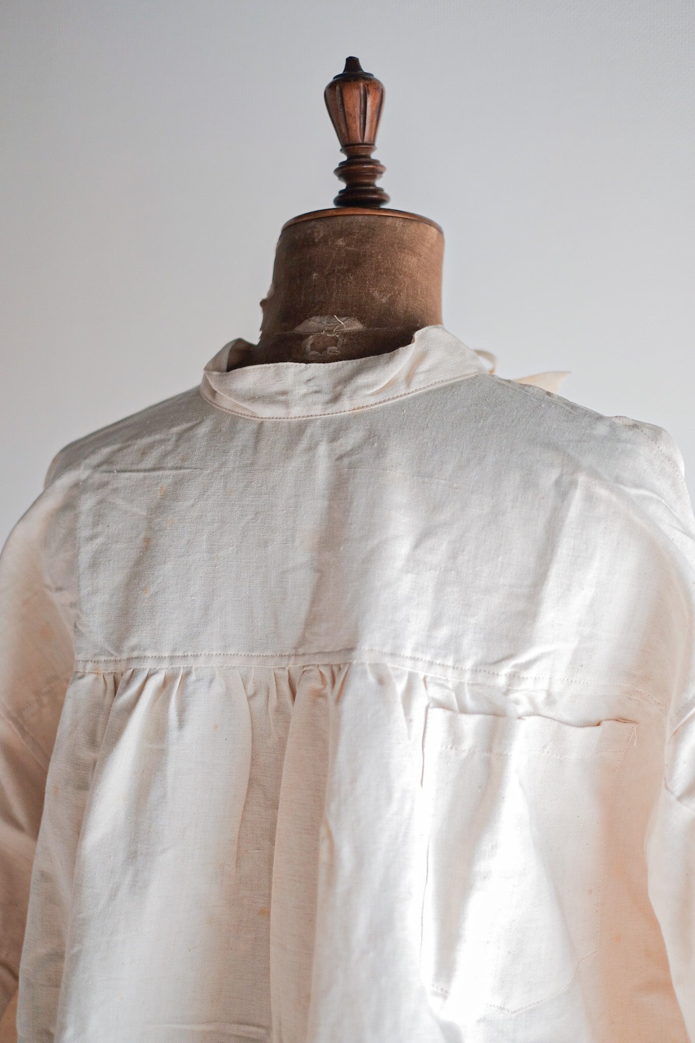 【~50's】French Army Surgeon Linen Coat Hospital Military "Dead Stock"