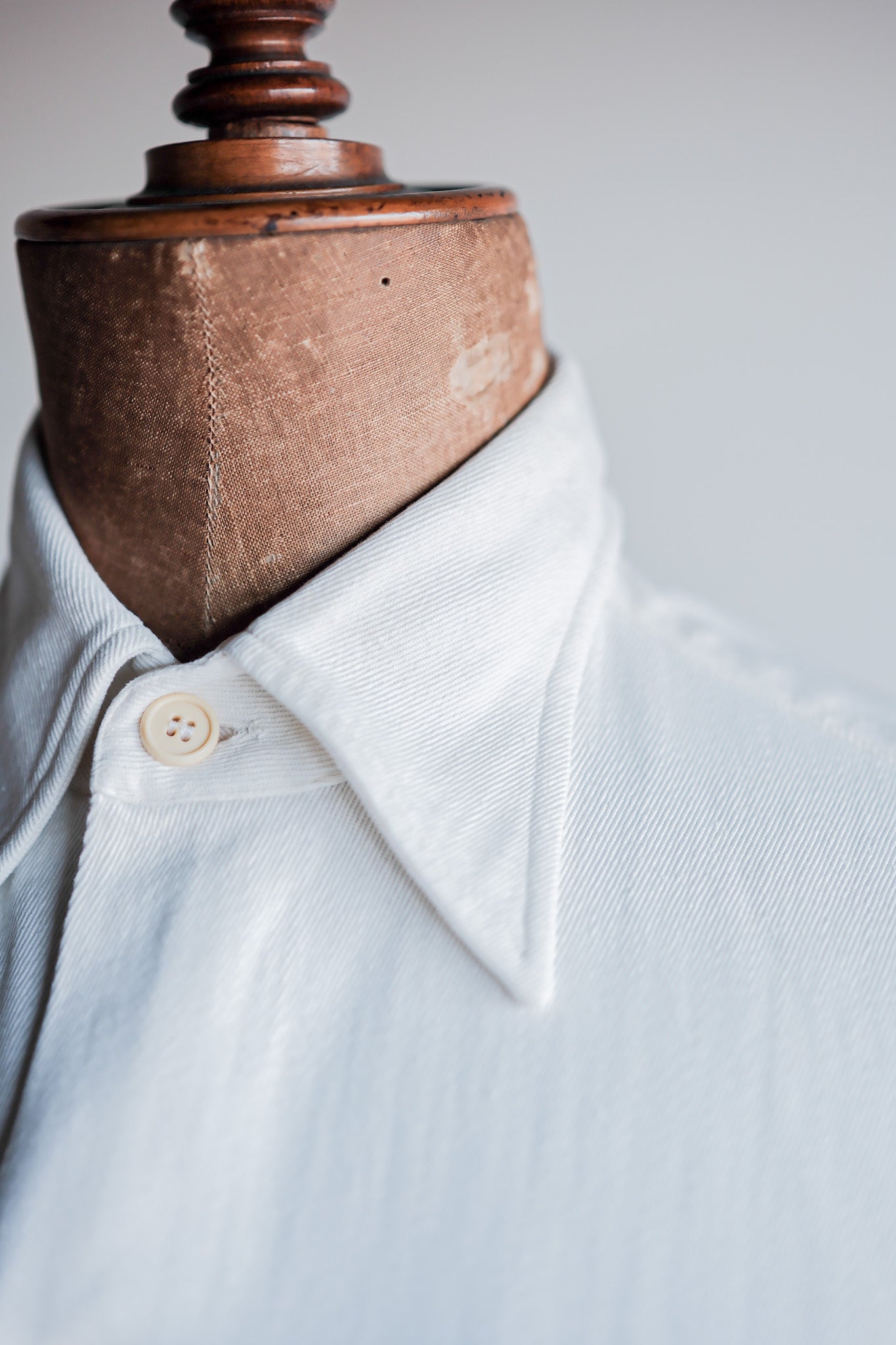 【~30's】French Vintage White Cotton Twill Colonial Jacket