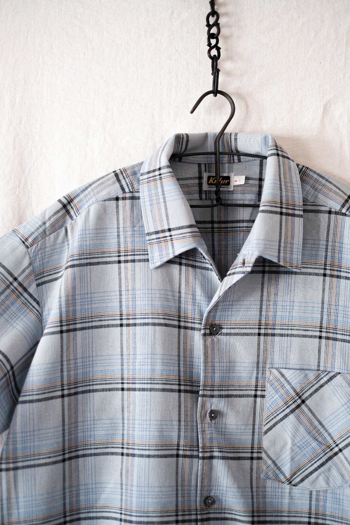 【~70's】French Vintage Short Sleeve Shirt "Dead Stock"