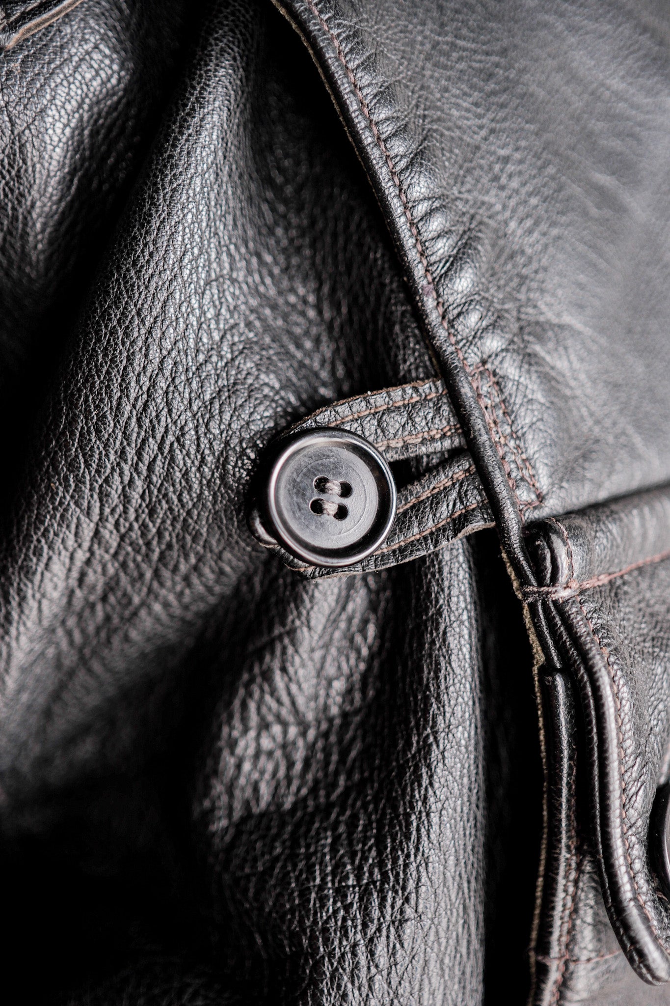 【~50's】Swedish Army Dispatch Rider Leather Motorcycle Jacket