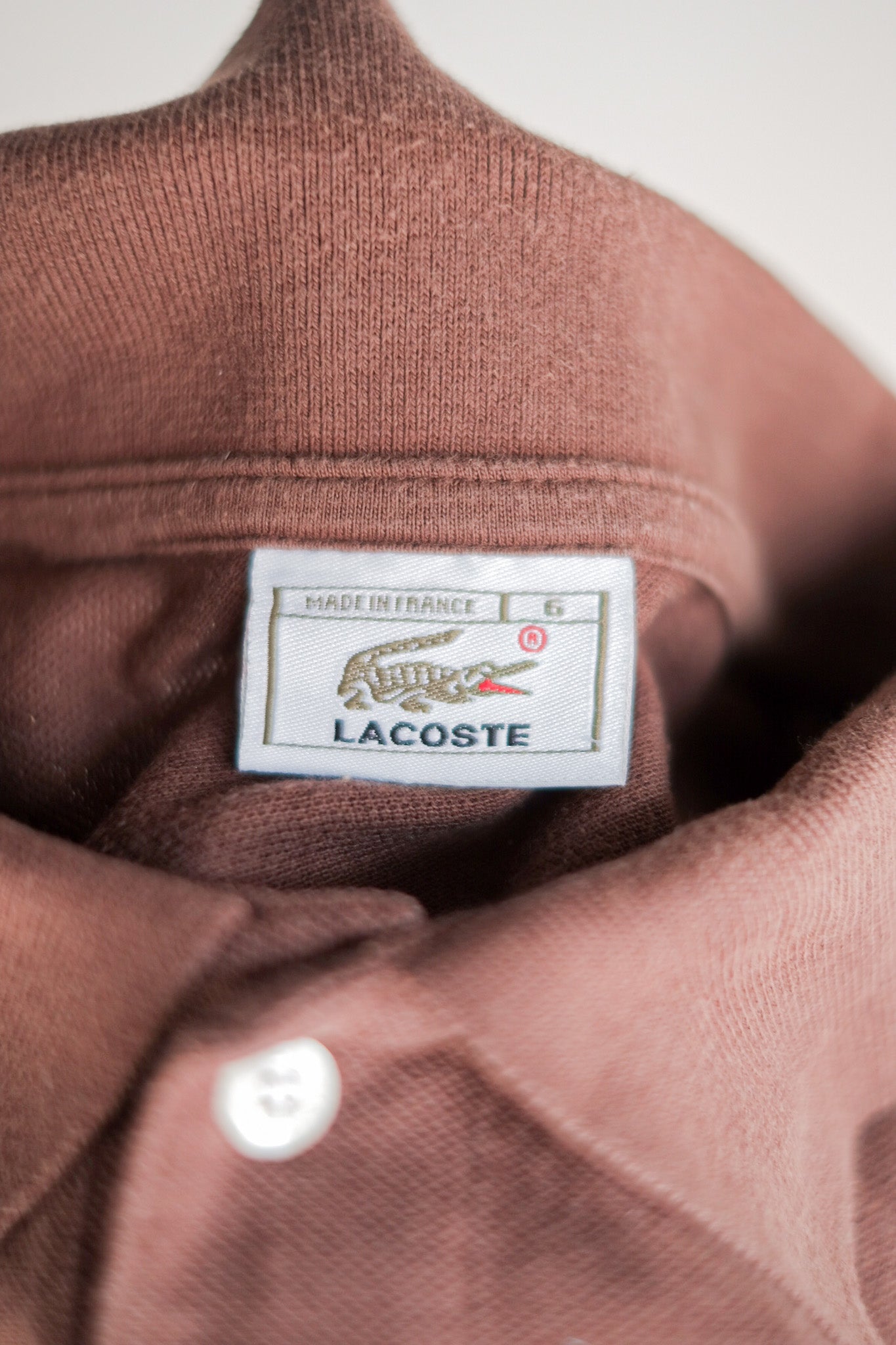 【~80's】CHEMISE LACOSTE S/S Polo Shirt Size.6 "Brown"