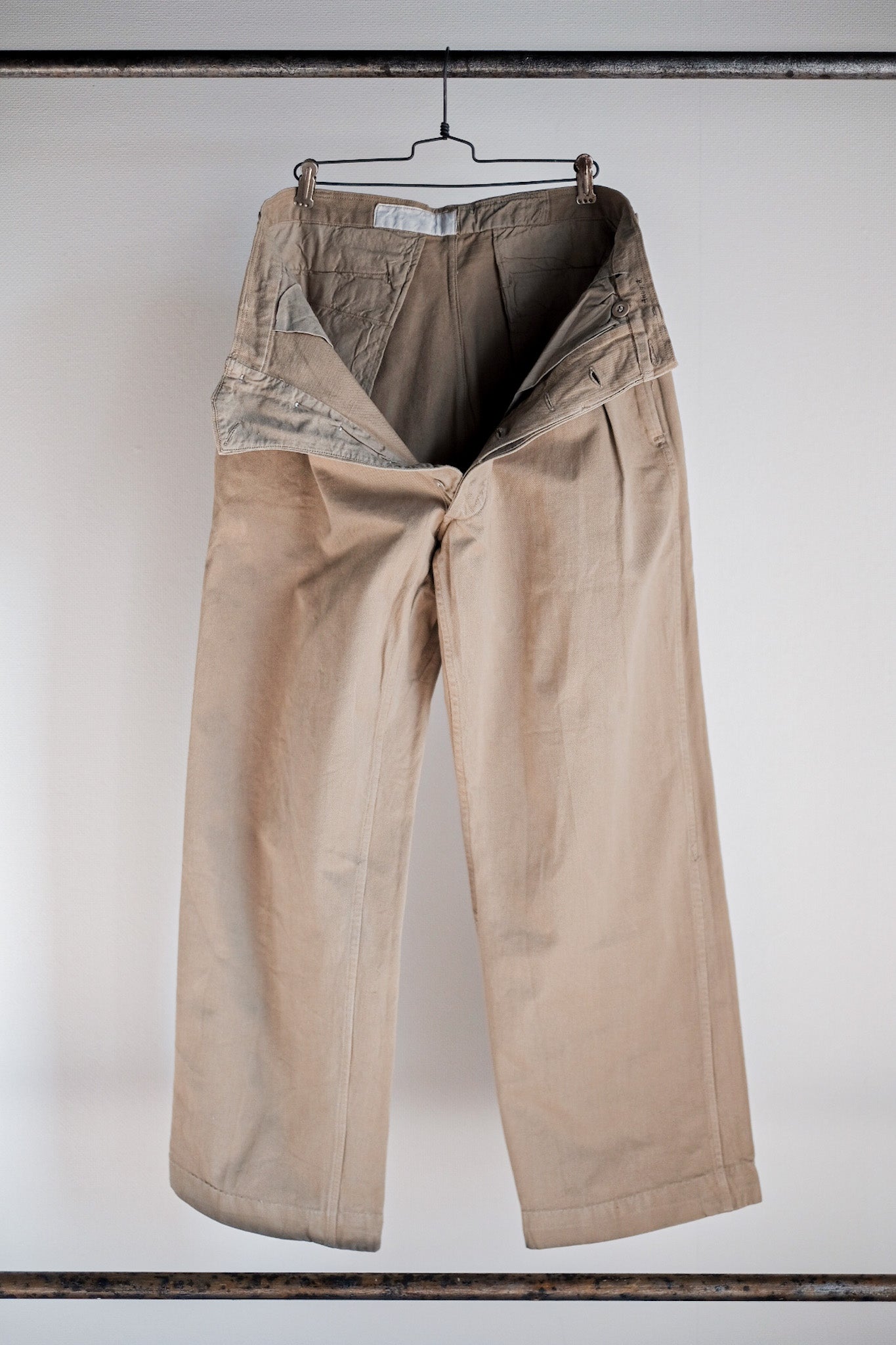 【~50's】French Army M52 Chino Trousers Size.84M