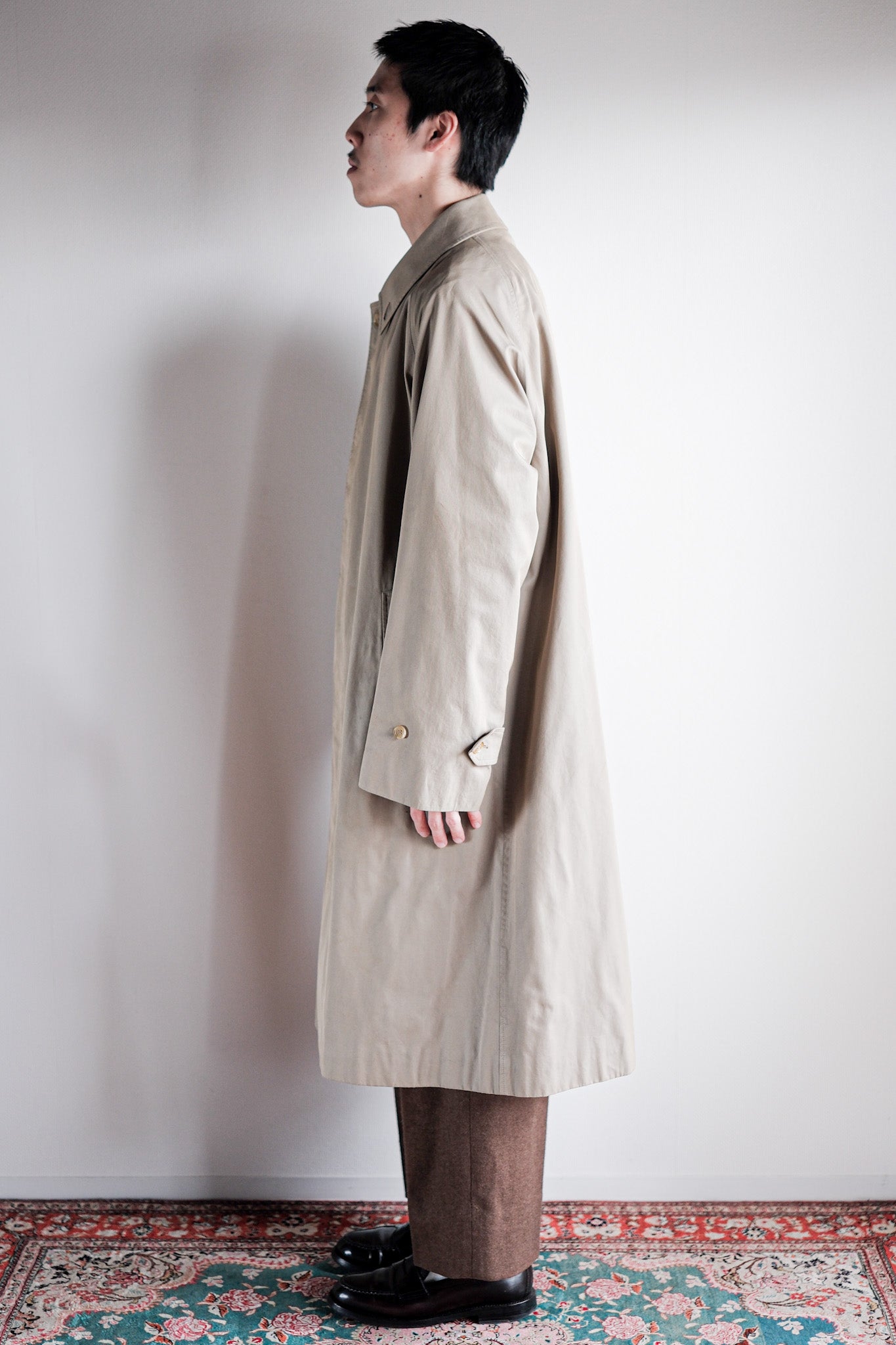 【~80's】Vintage Burberry's Single Raglan Balmacaan Coat C100 Size.48REG