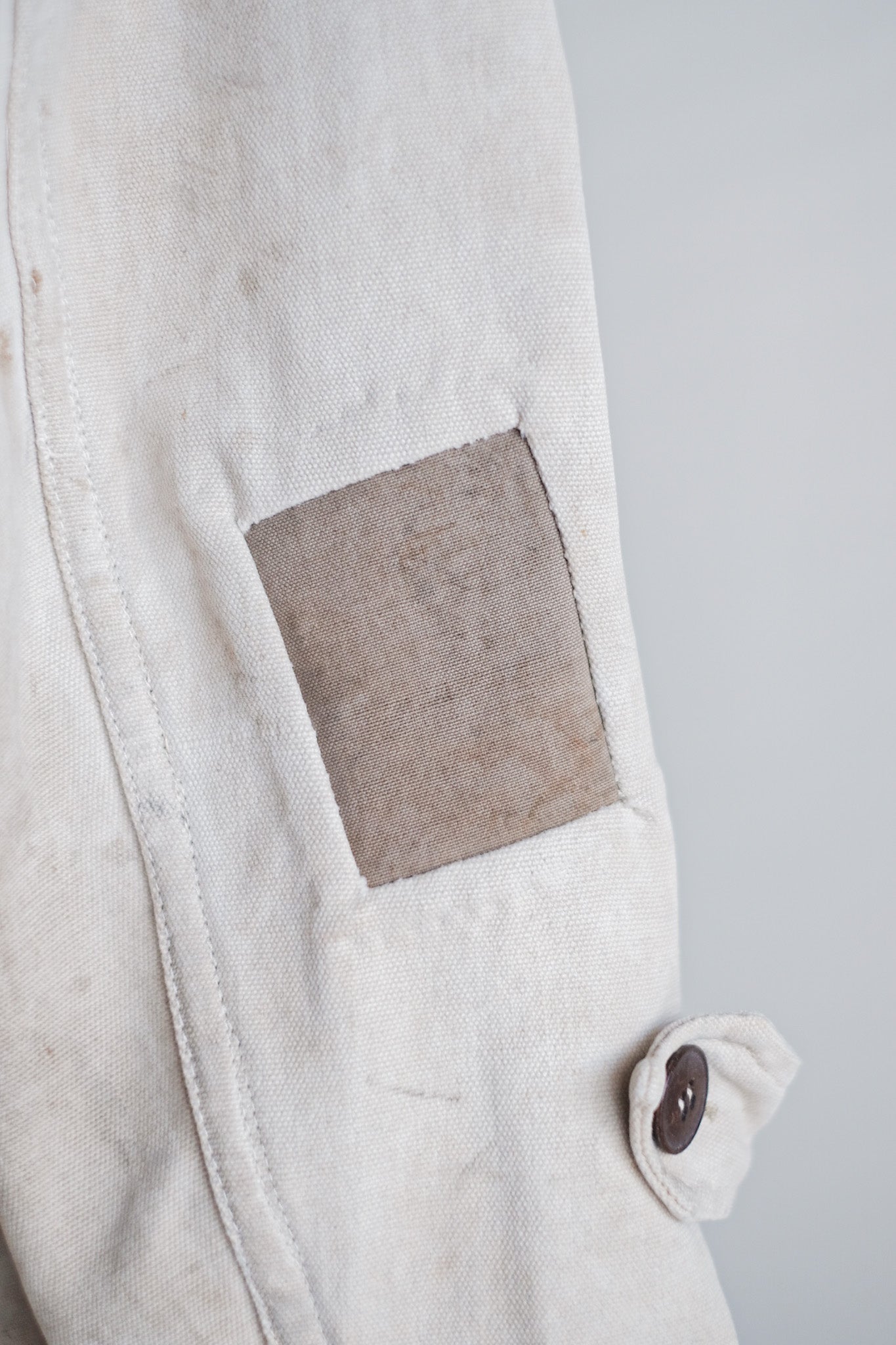 【~50's】French Vintage White Cotton Canvas Work Jacket