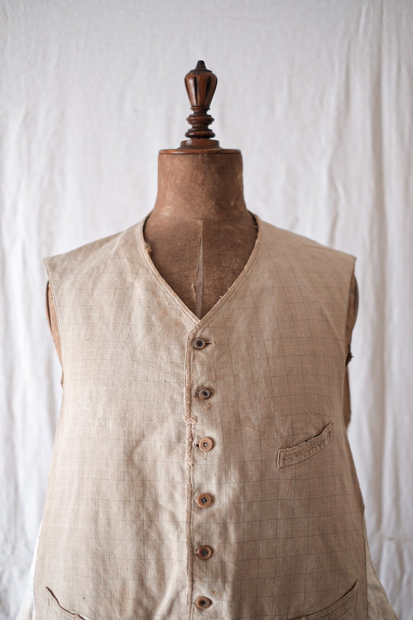 【~30's】French Vintage Cotton Gilet
