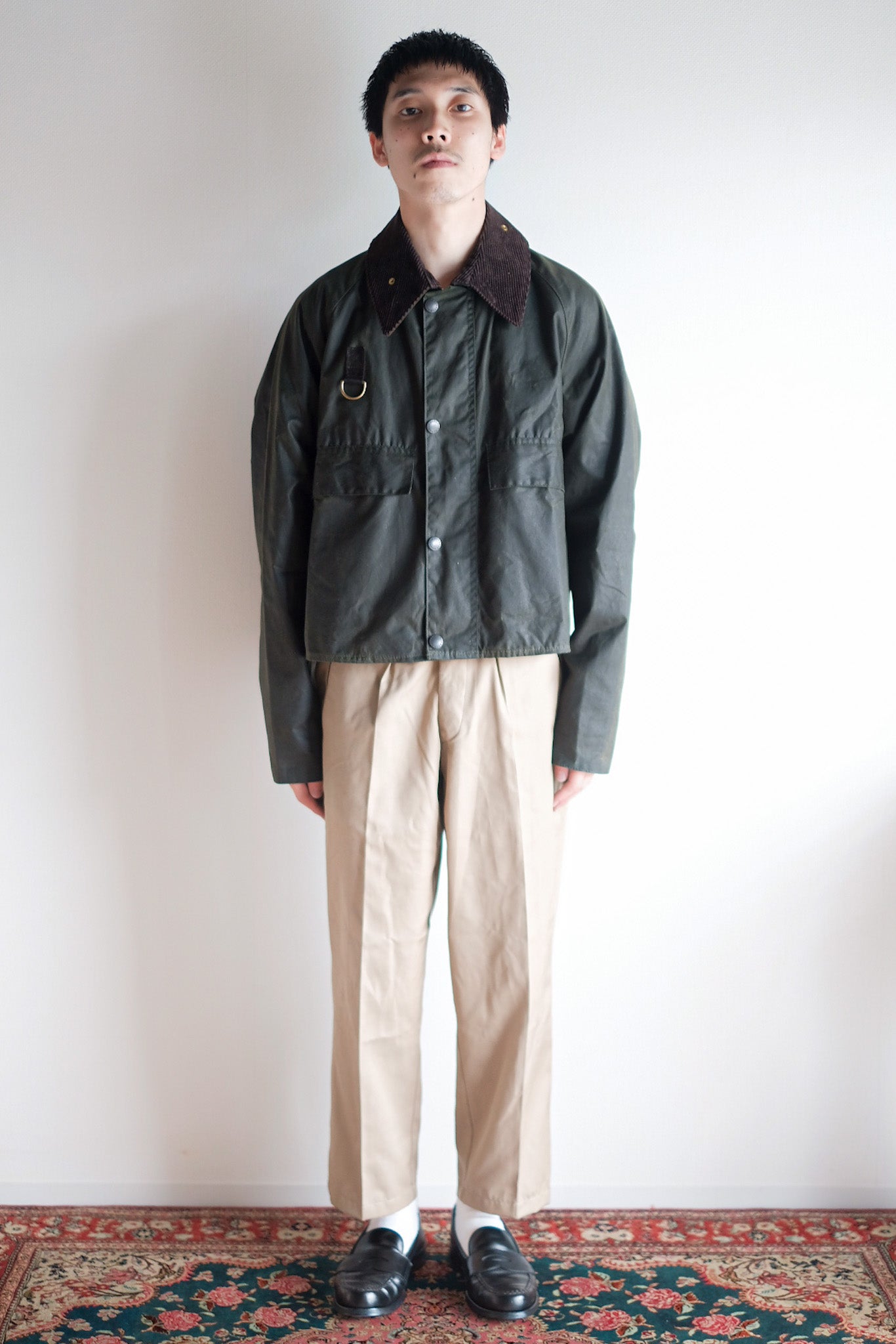 【~90's】Vintage Barbour "SPEY" 3 Crest Size.MEDIUM "Dead Stock"