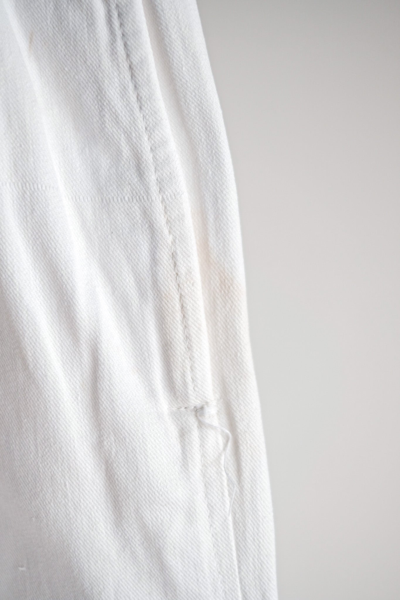 【~50's】French Army White Cotton Trousers Size. 84