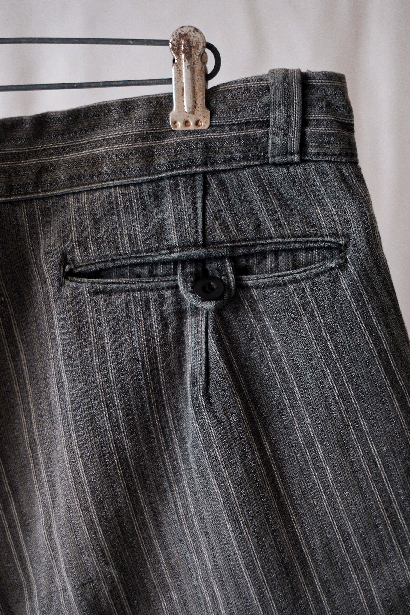 【~40's】French Vintage Cotton Striped Work Shorts