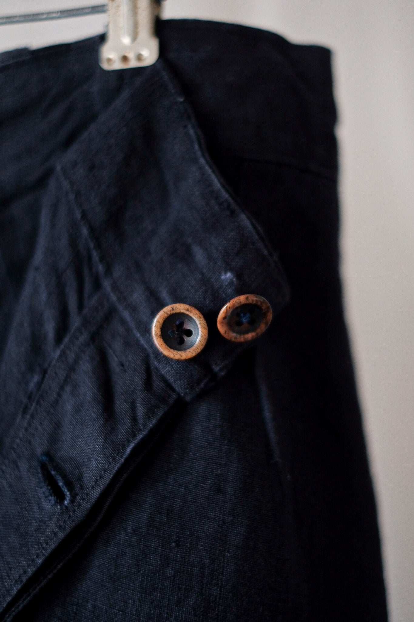 【~40's】French Vintage Indigo Linen Work Shorts