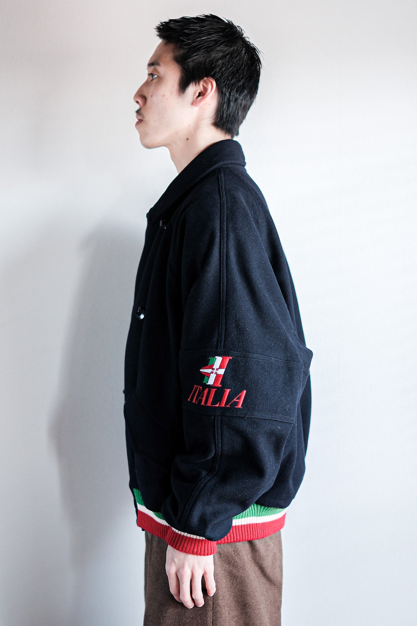 【~80's】Old Gucci Double Breasted Italian Wool Blouson Size.50