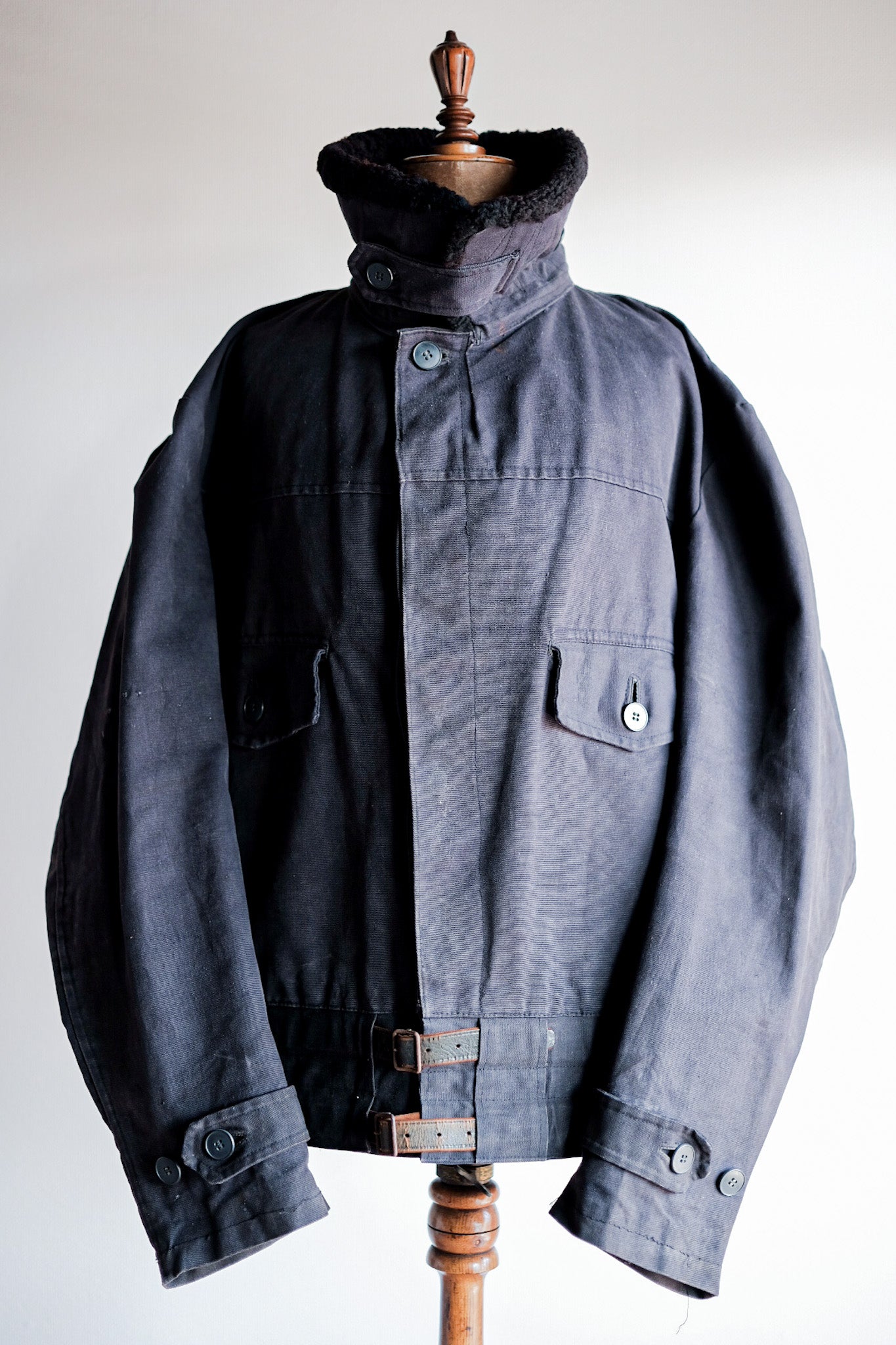 【~50’s】Swedish Army Motorcycle Jacket “Black Color”