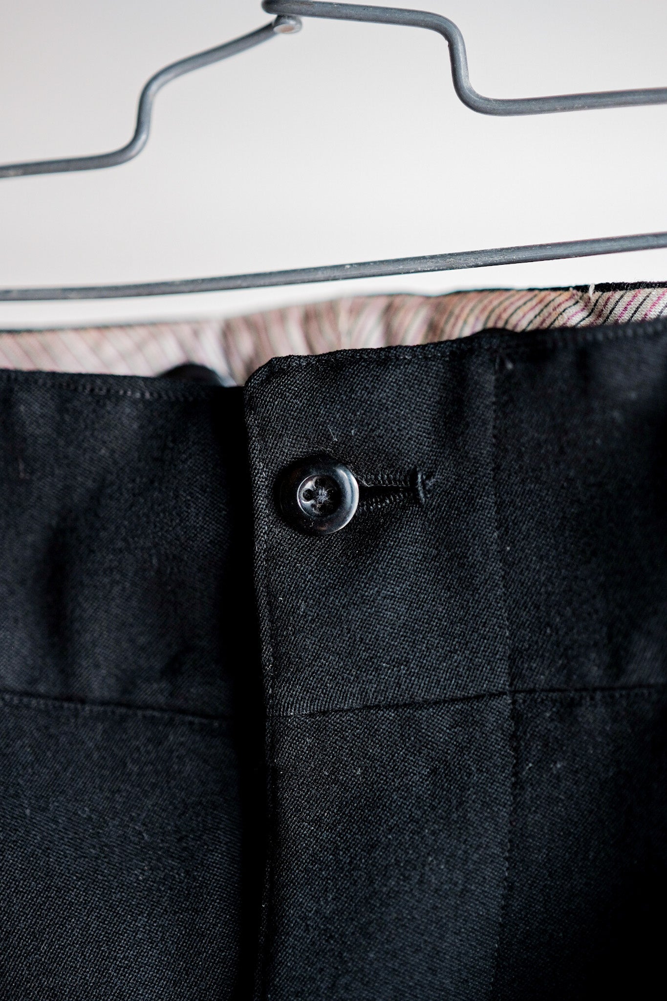 【~40's】French Vintage Black Wool Trousers
