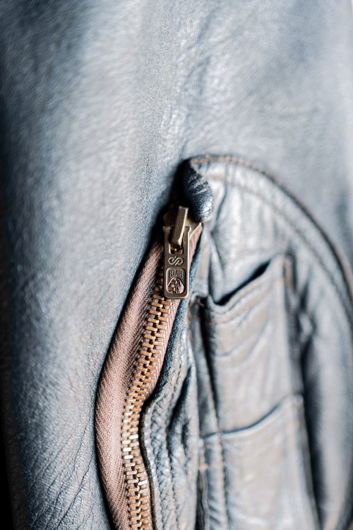【~70's】French Air Force Pilot Leather Jacket