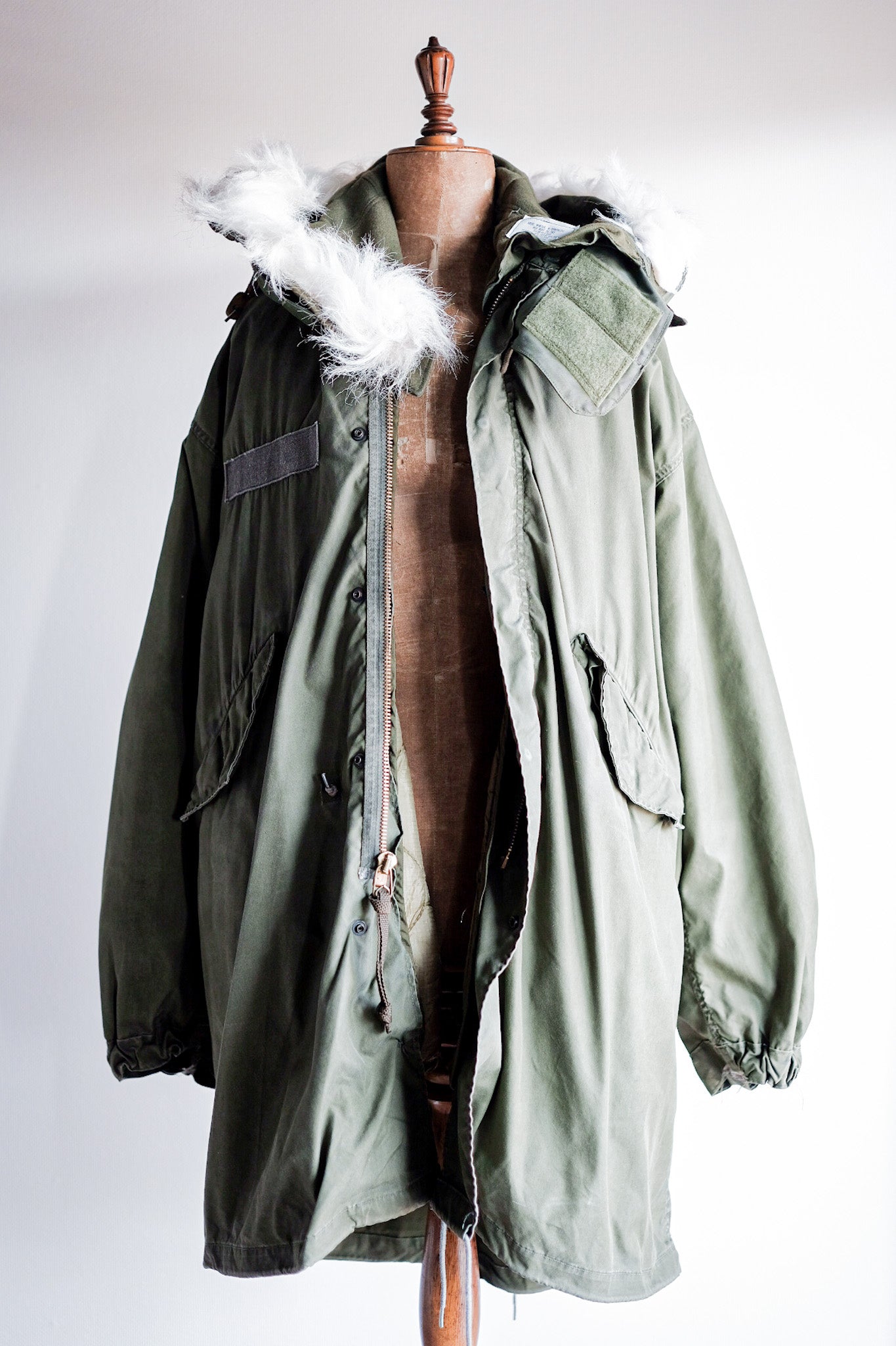 【~80's】U.S.ARMY M-65 Fishtail Parka Size.MEDIUM "Full Set"