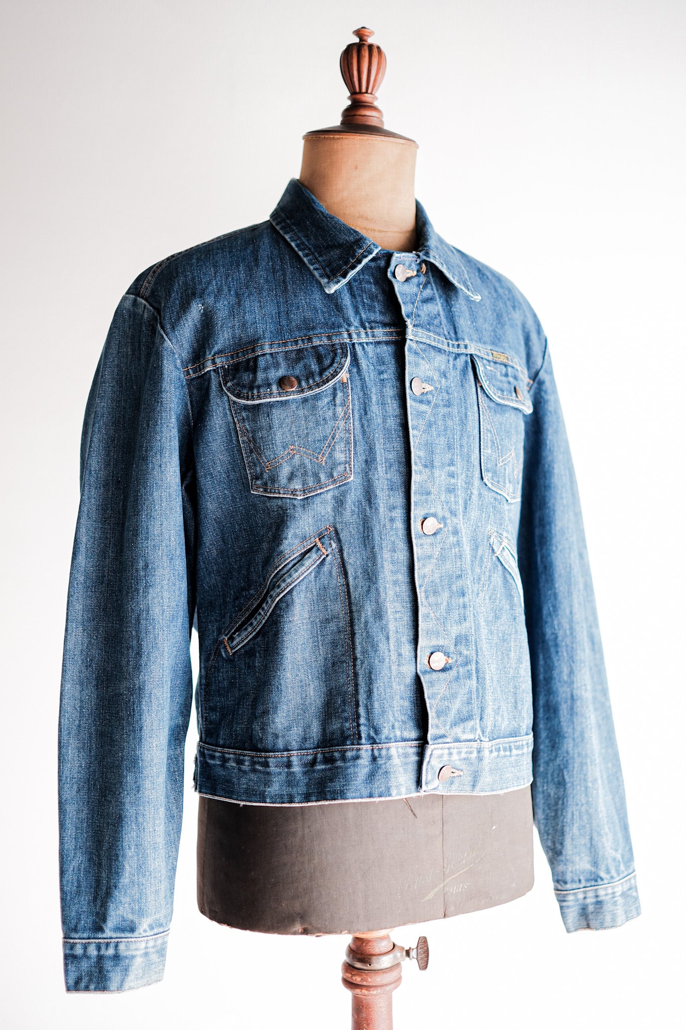 【~70's】Vintage Wrangler 124MJ Denim Jacket With Patches Size.44