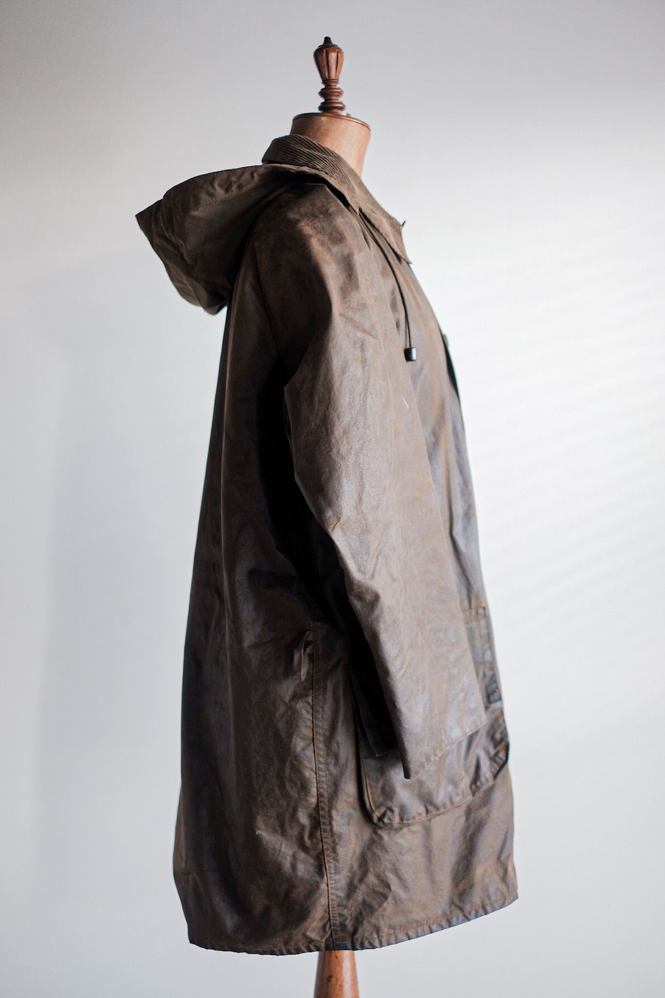 【~80's】Vintage Barbour "SOLWAY ZIPPER" With Hood 2 Crest Size.40