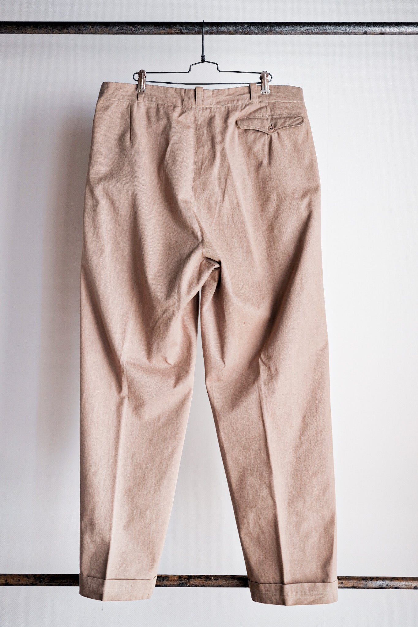 【 ~ 50's 】กางเกงขายาวผ้าฝ้ายวินเทจฝรั่งเศส