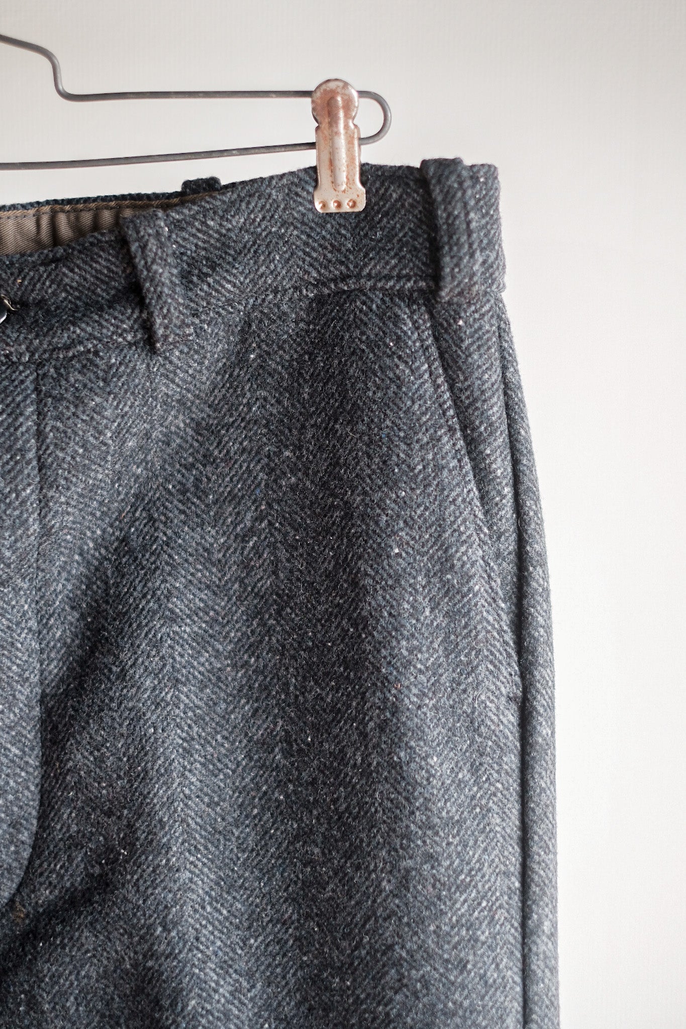 【~50's】French Vintage HBT Wool Work Pants "Pascal Fabric" "Dead Stock"