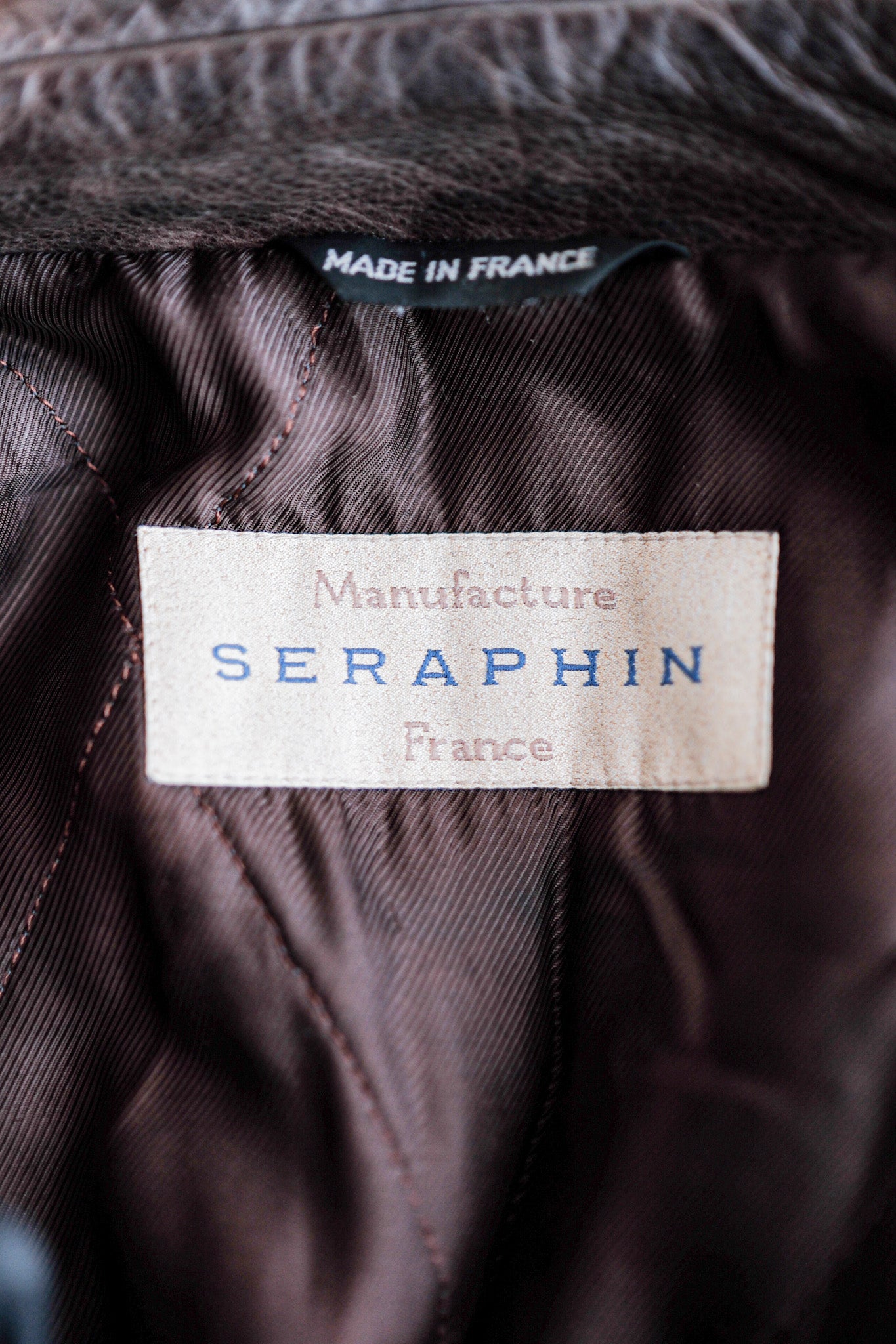 【~90's】Old SERAPHIN Leather Jacket Size.52