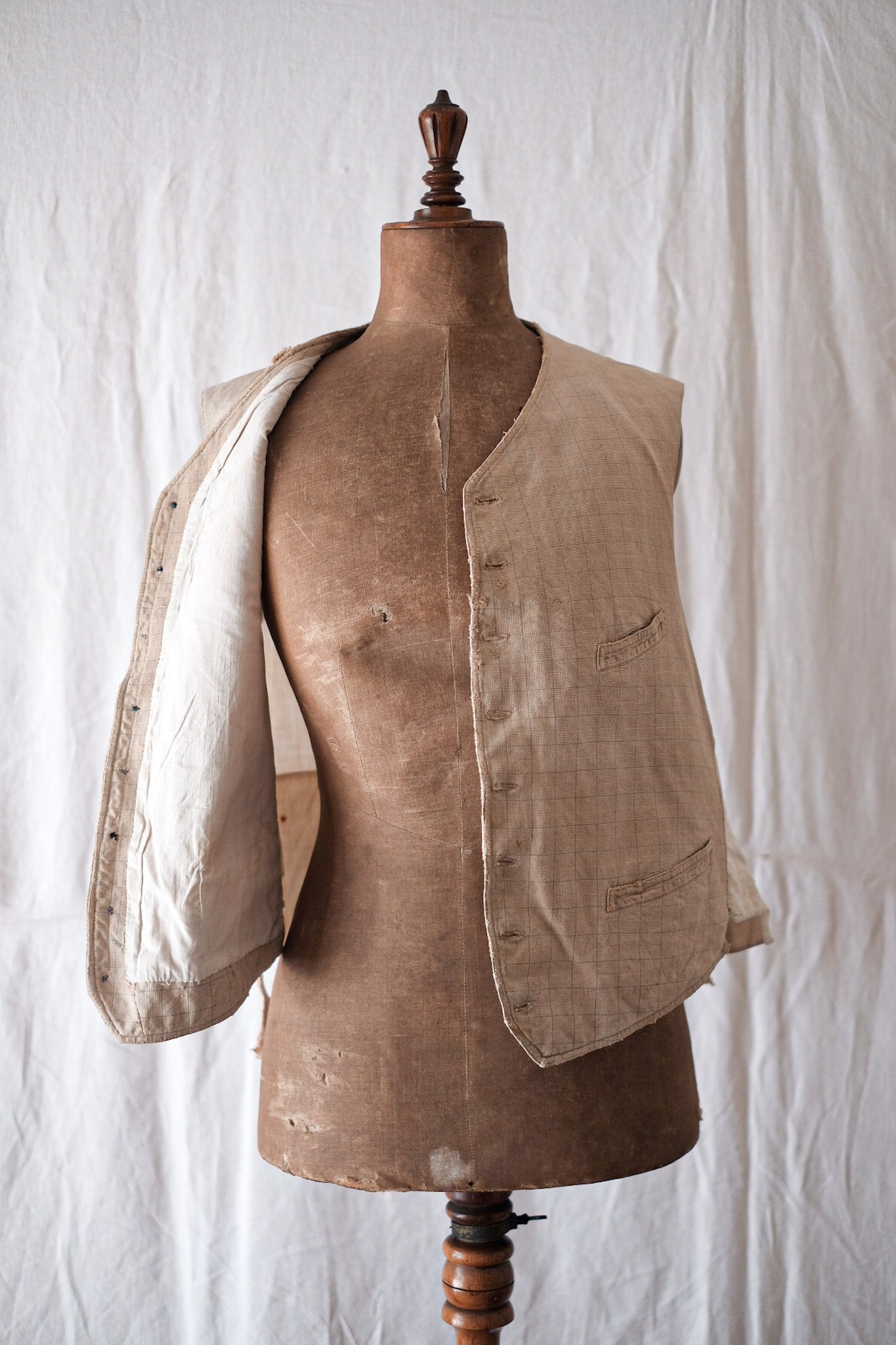 【~30's】French Vintage Cotton Gilet
