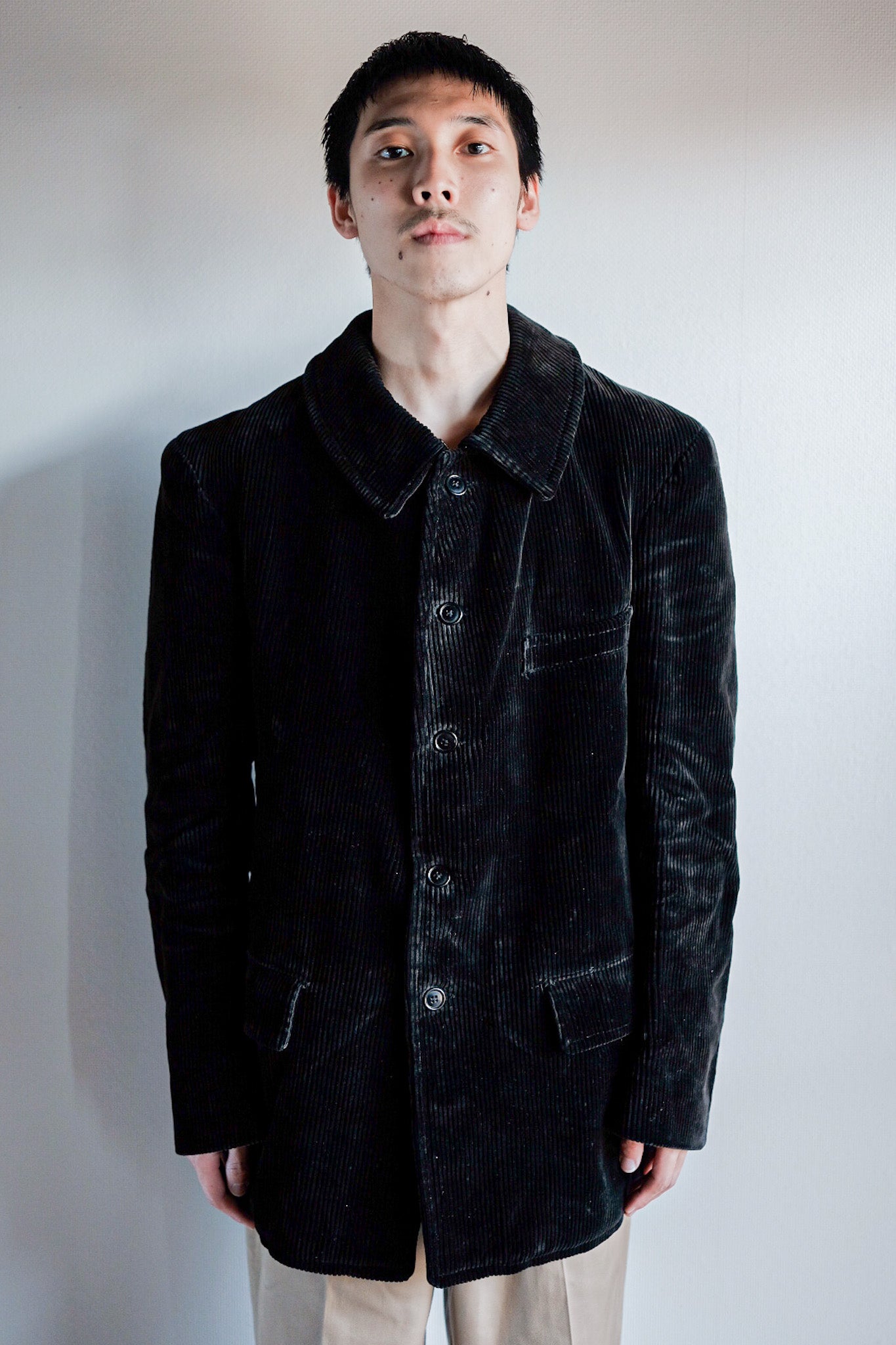 【~40's】French Vintage Black Corduroy Work Jacket