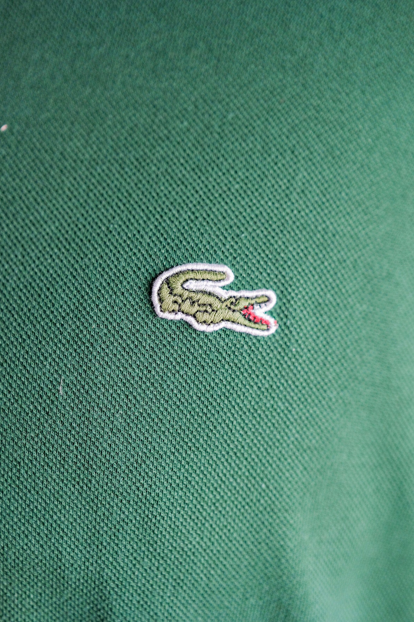 【~80's】CHEMISE LACOSTE L/S Polo Shirt Size.5 "Forest Green"