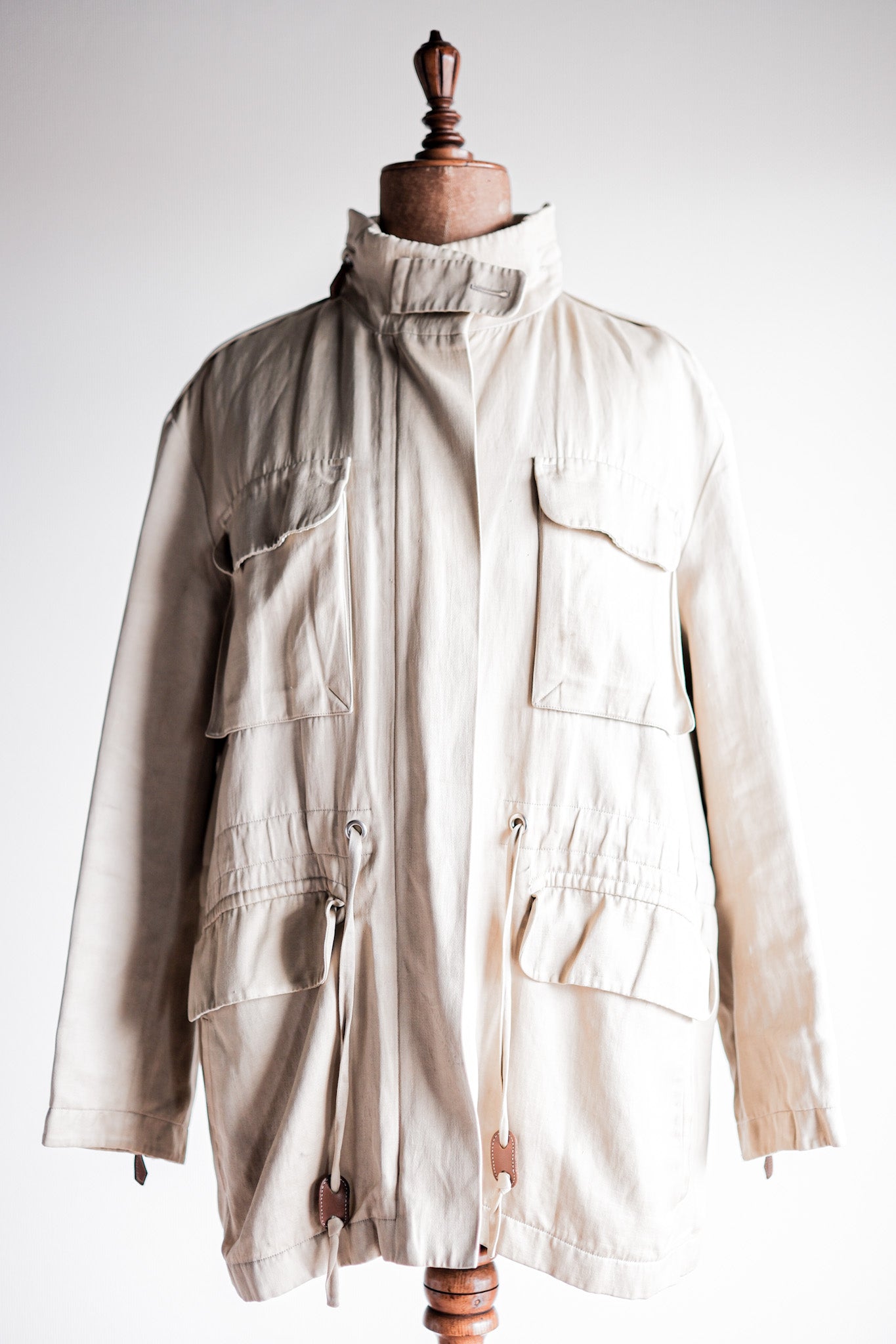 【~00's】Old Hermès Paris Linen Jacket by Martin Margiela Size.42