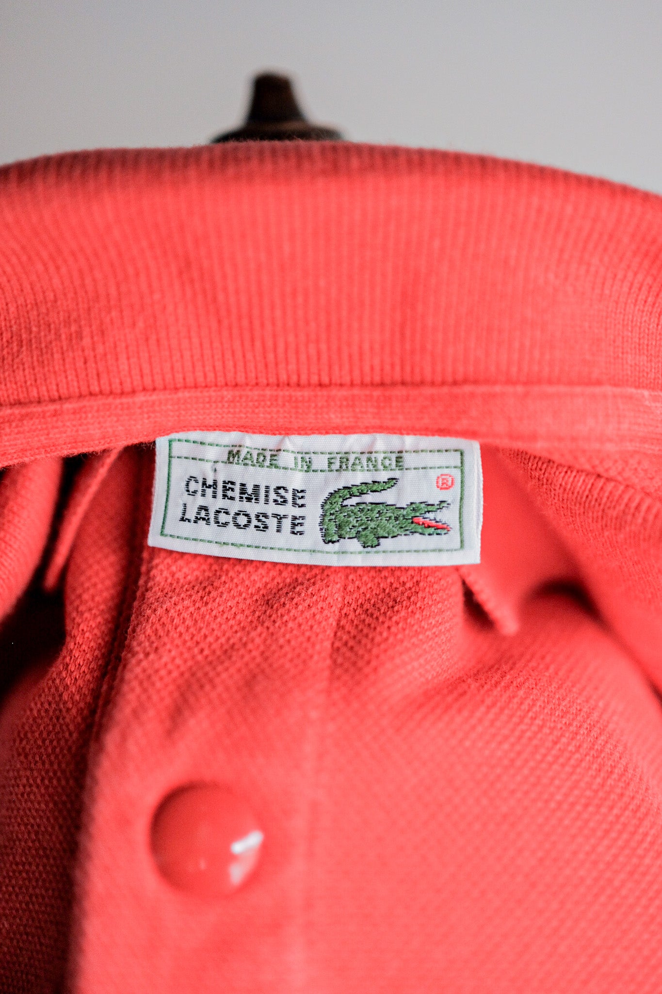 【~70's】CHEMISE LACOSTE L/S Polo Sweatshirt Size.4 "Orange"