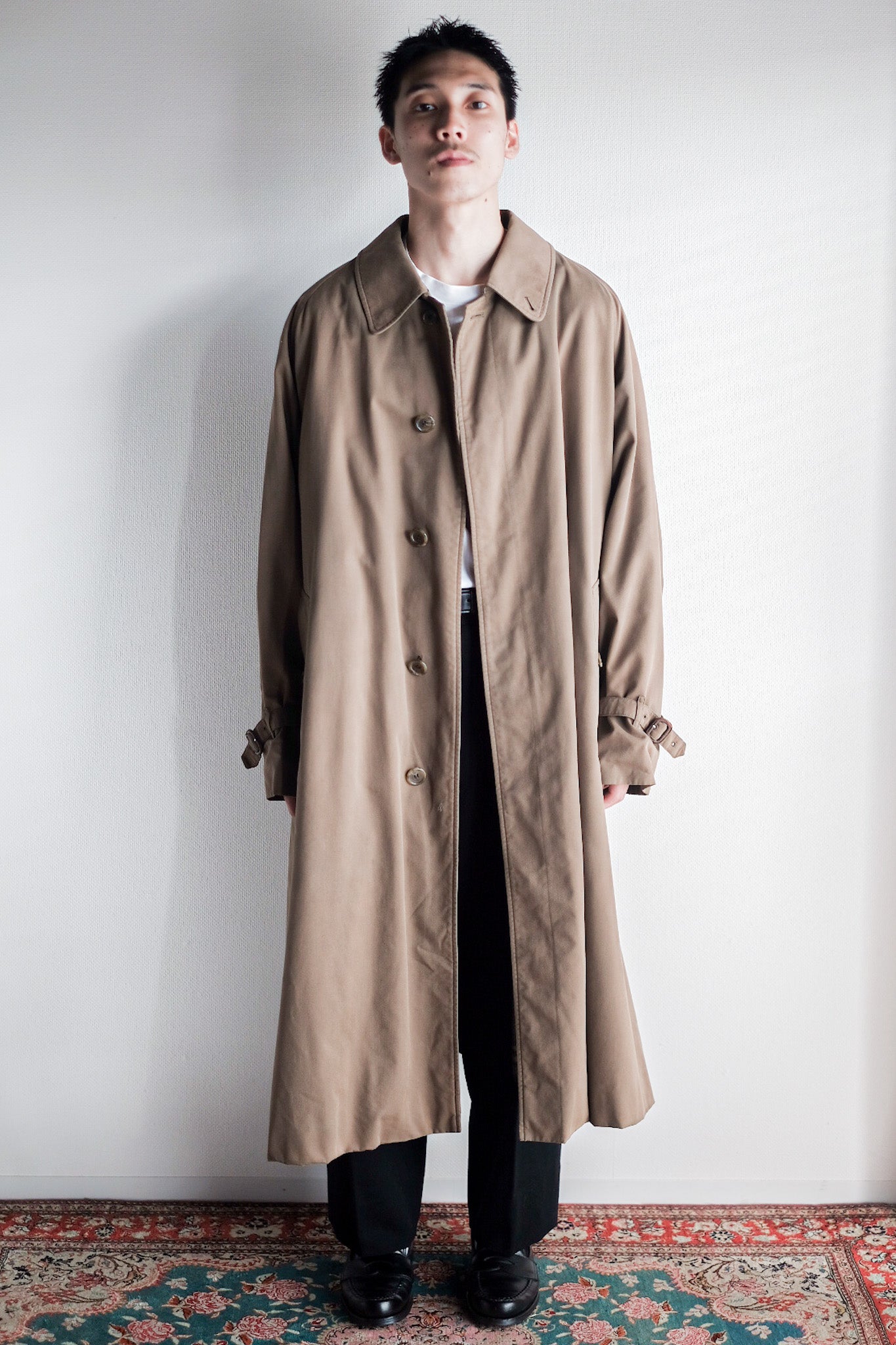 【~70's】Vintage Burberry's Single Raglan Rider Coat With Liner "JENS SORENSEN & CO. 別注"