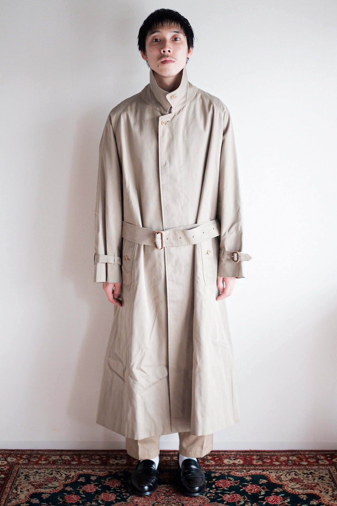 【~80's】Vintage Burberry Single Raglan Rider Coat C100 "HANS ALFRED TERNER 別注"