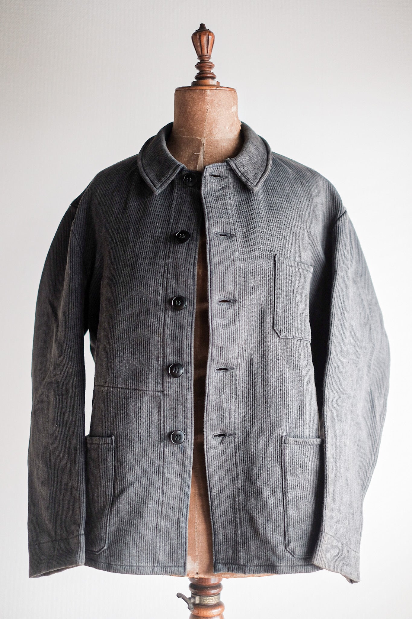 【~50’s】French Vintage Gray Cotton Pique Work Jacket