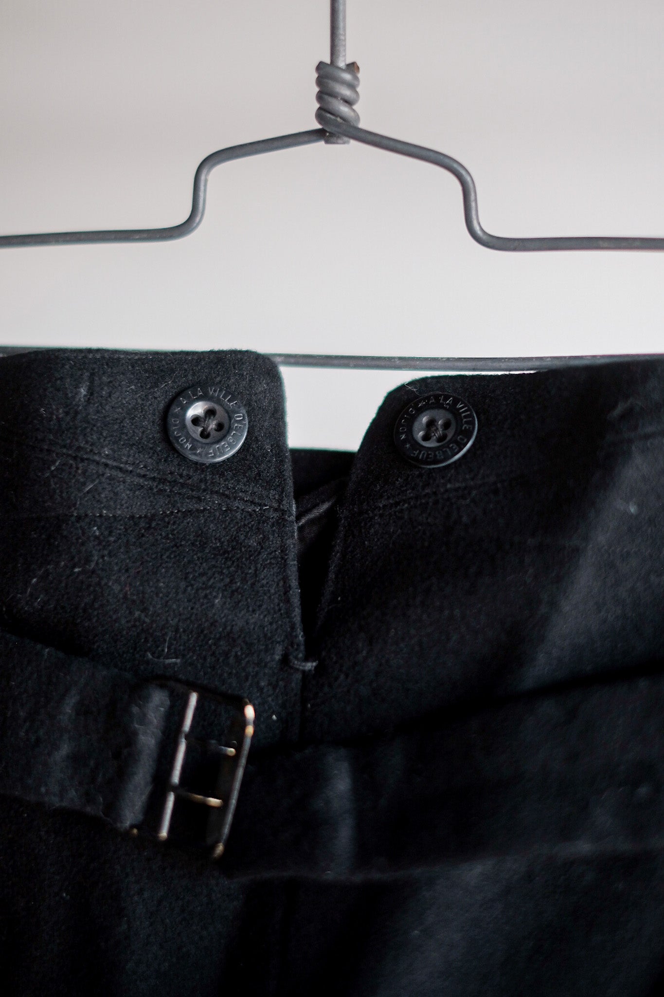 【~40's】French Vintage Side Line Wool Trousers "Dead Stock"