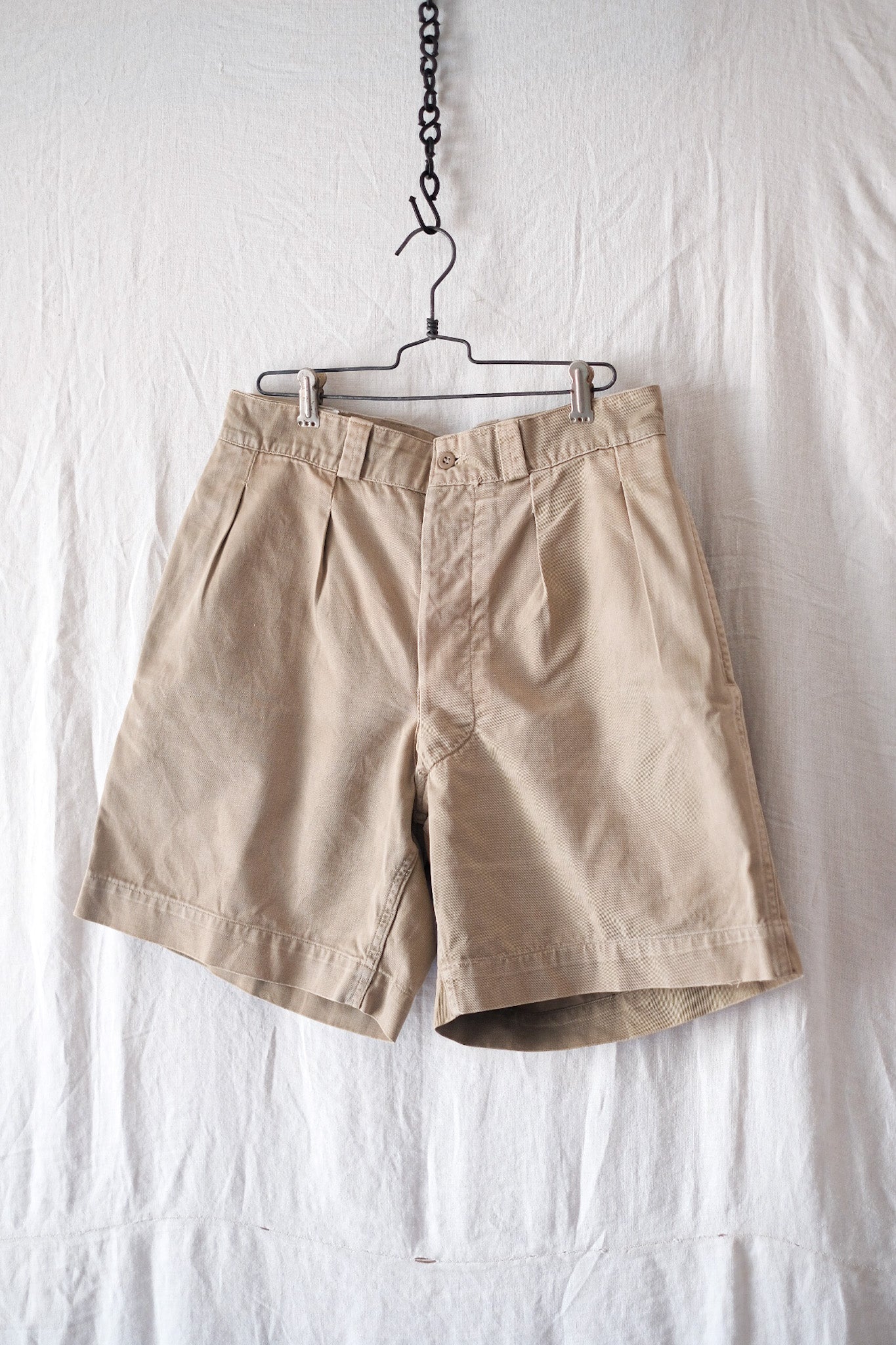60's] French Army M52 CHINO SHORTS SIZE.2