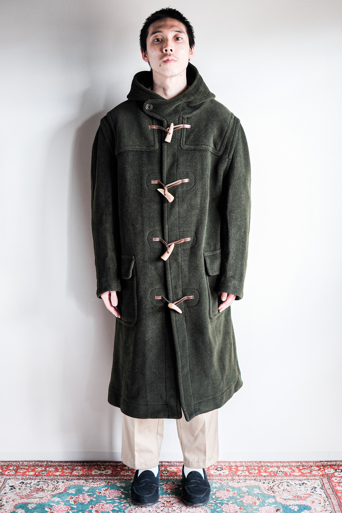 【~90's】Old INVERTERE Wool Duffle Coat "Moorbrook"