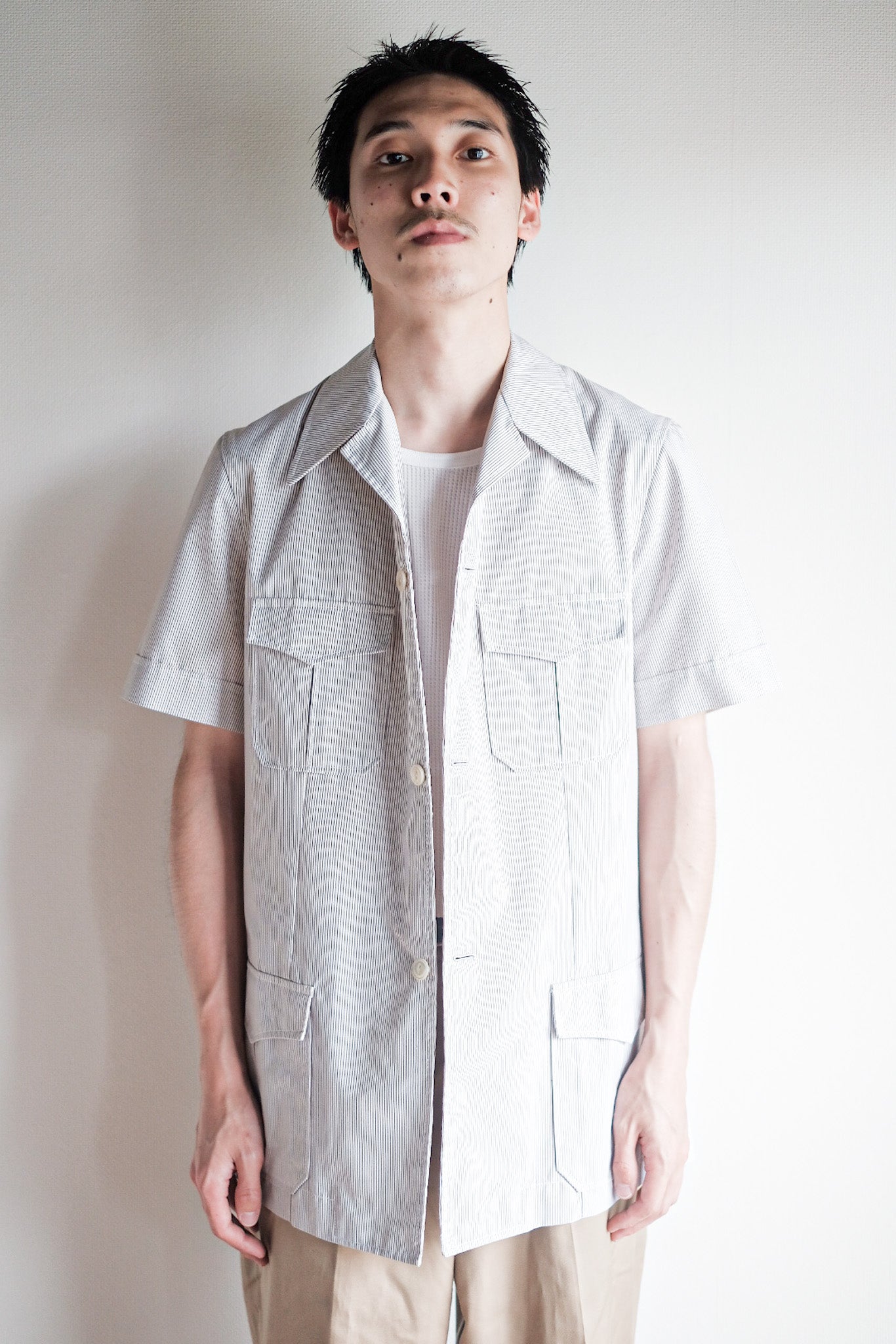 【~60's】French Vintage S/S Cotton Shirt