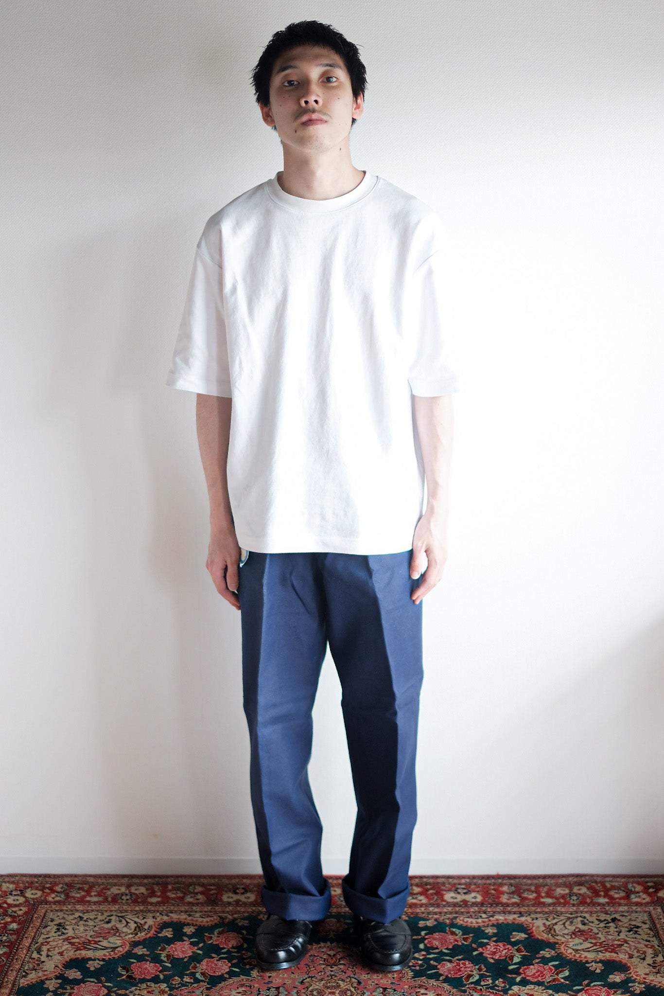 【~40's】French Vintage Blue Cotton Twill Work Pants "Dead Stock"