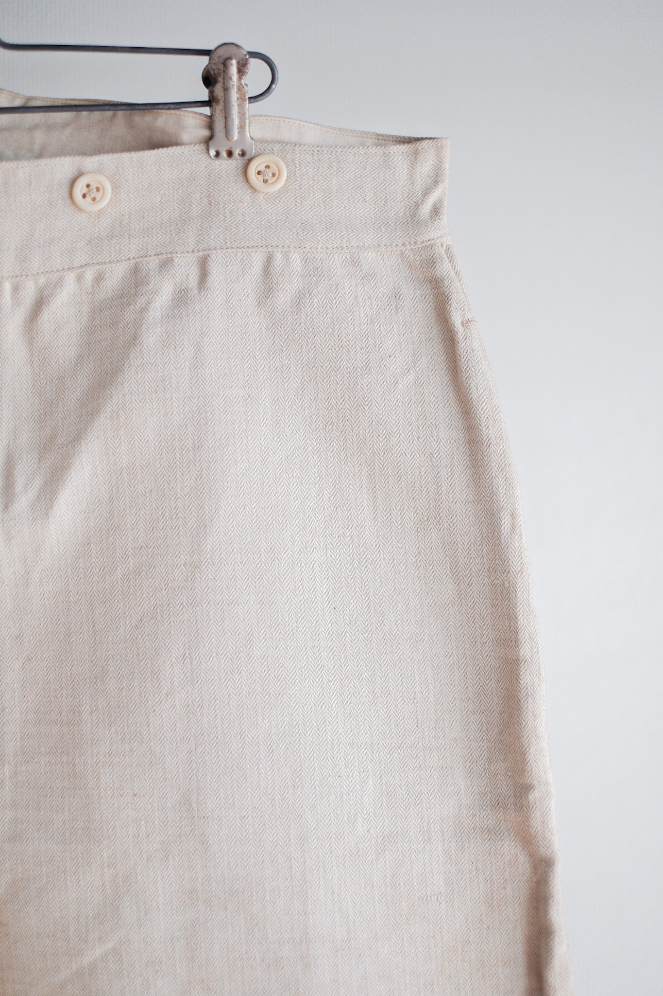 【~30's】French Army Bourgeron HBT Linen Pant "Dead Stock"